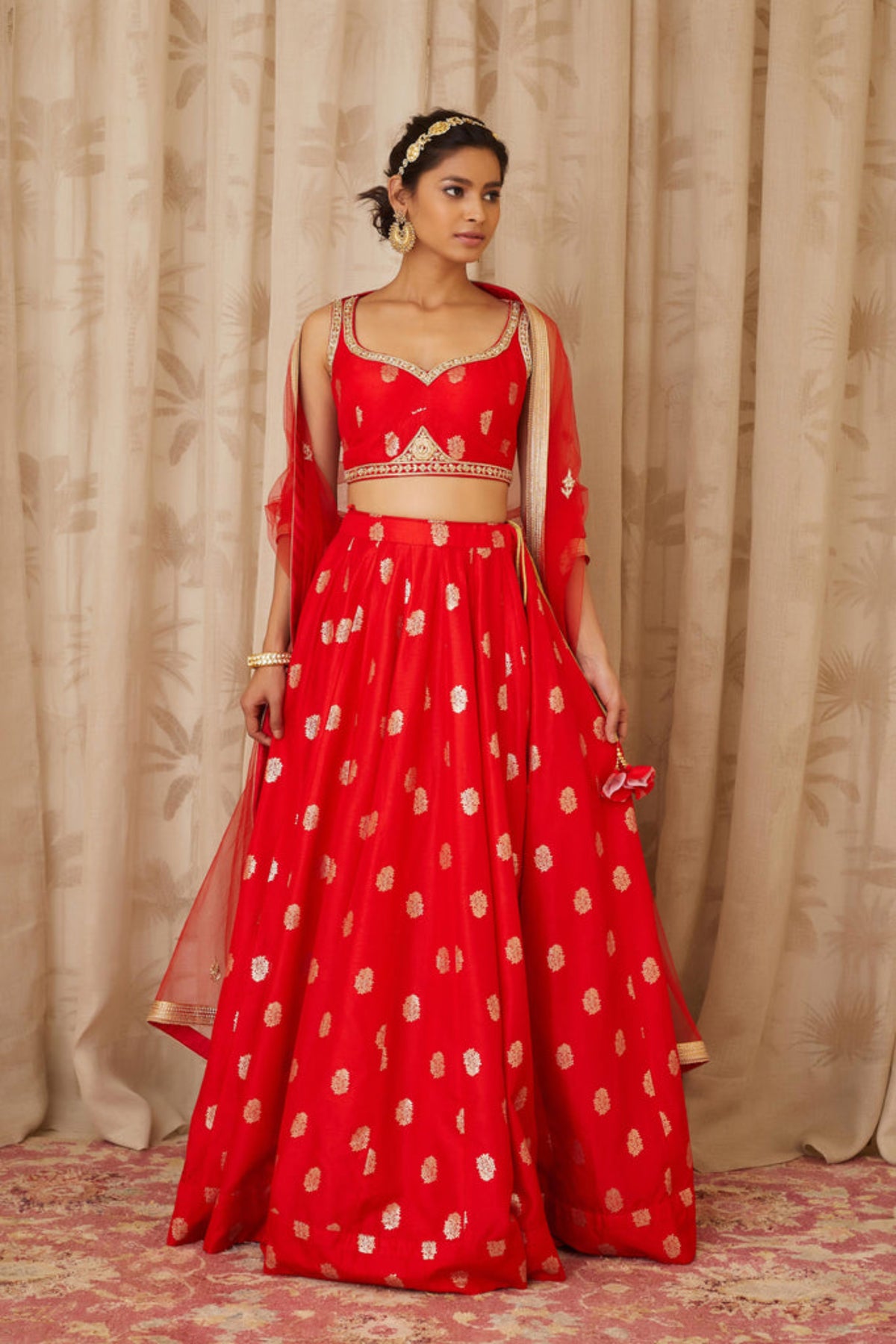 Red lehenga set