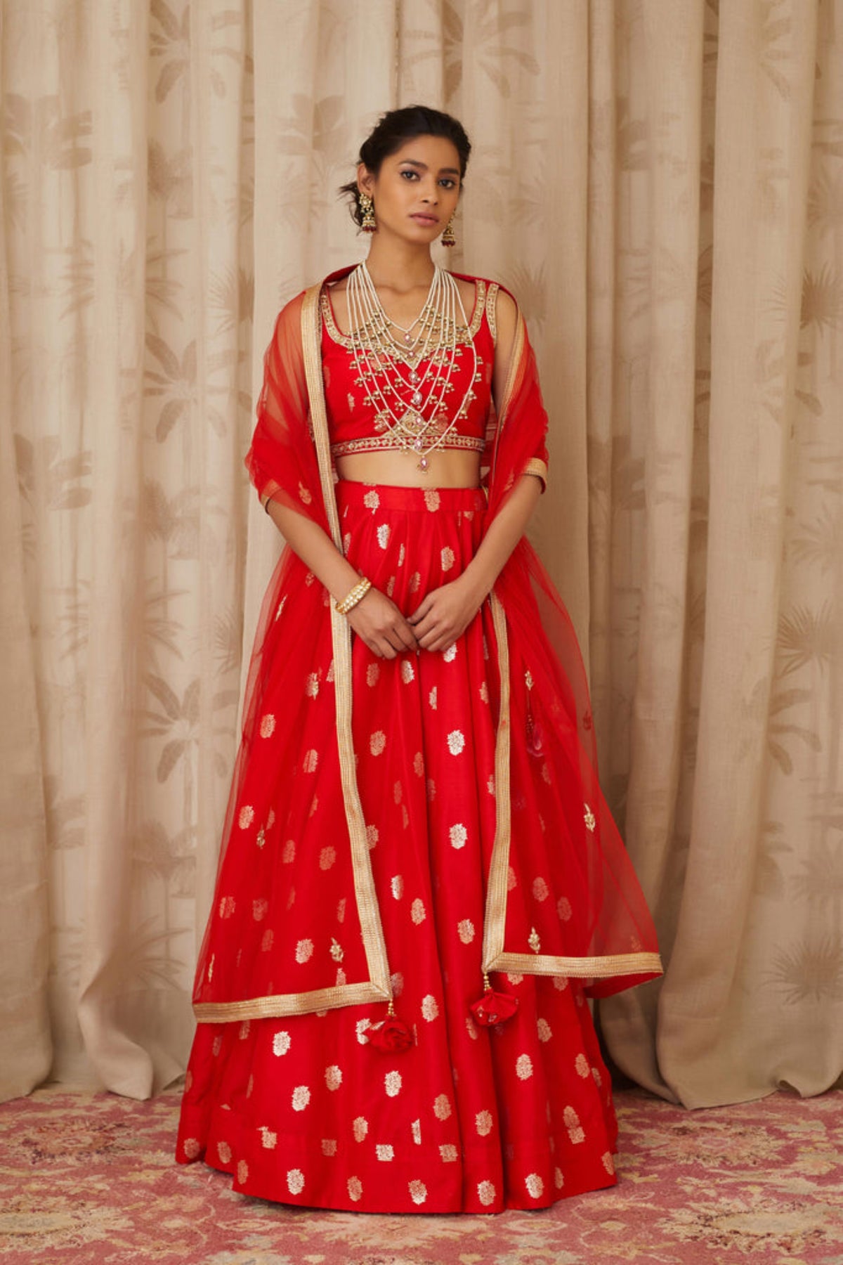 Red lehenga set