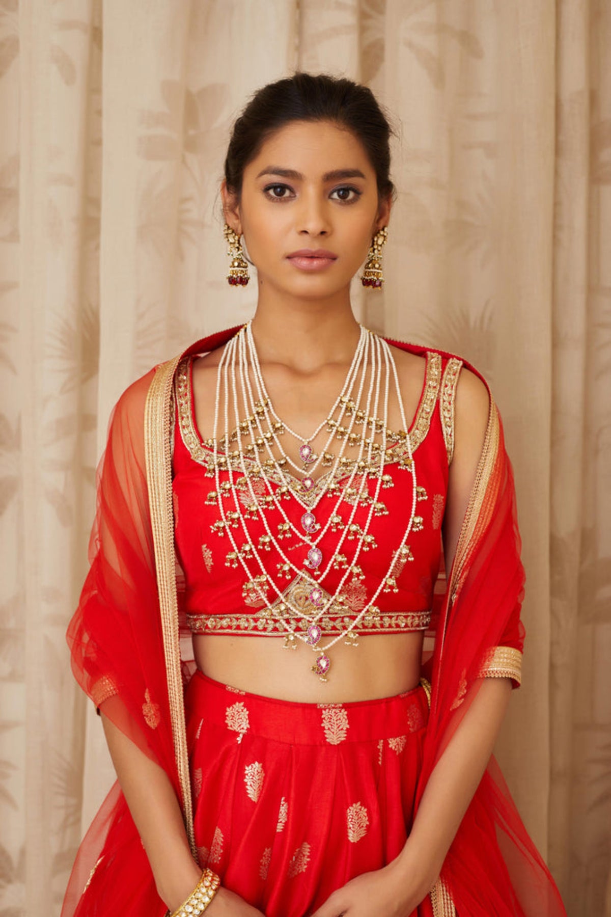 Red lehenga set