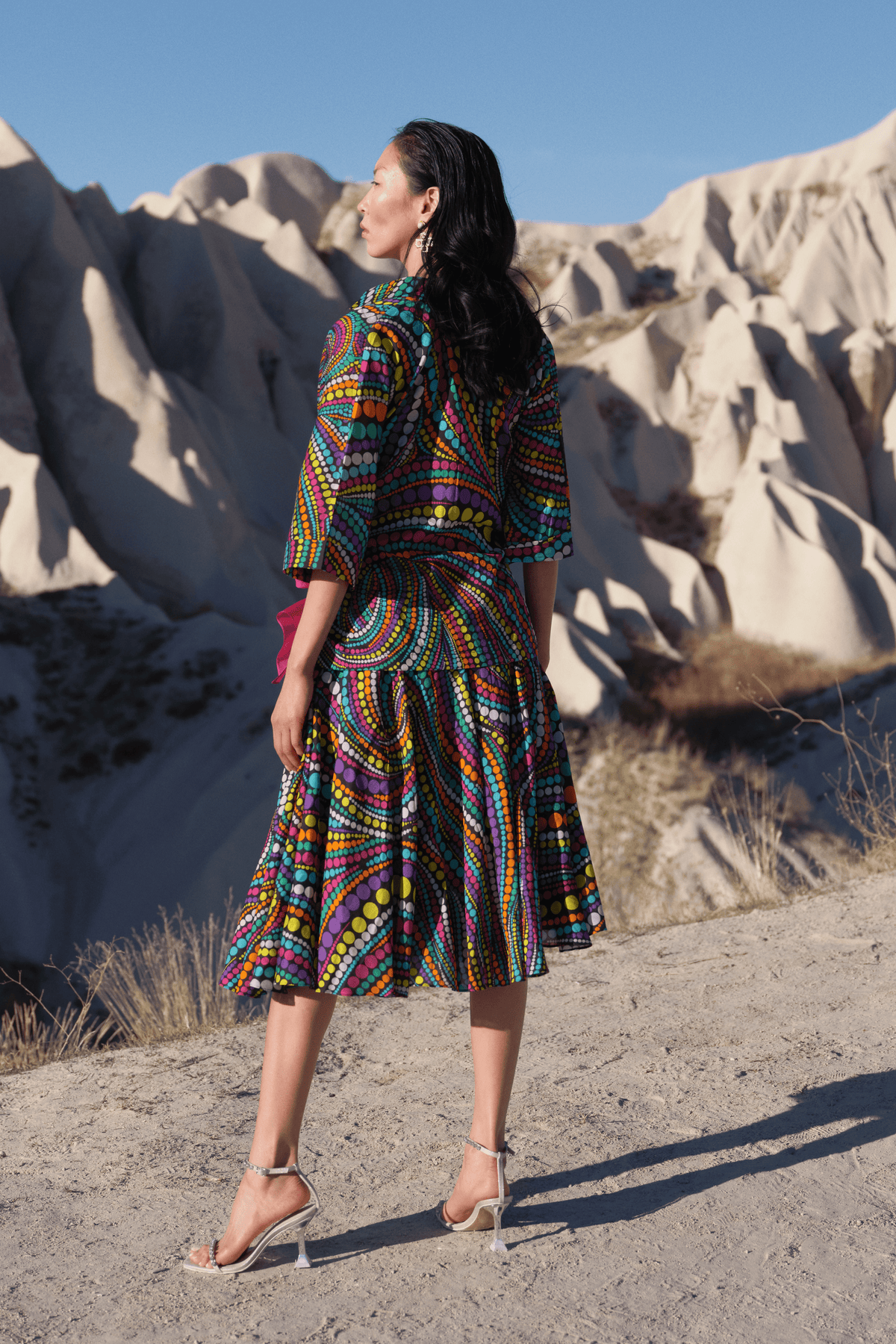 Boxy Shirt With Contrast Bow With Skirt