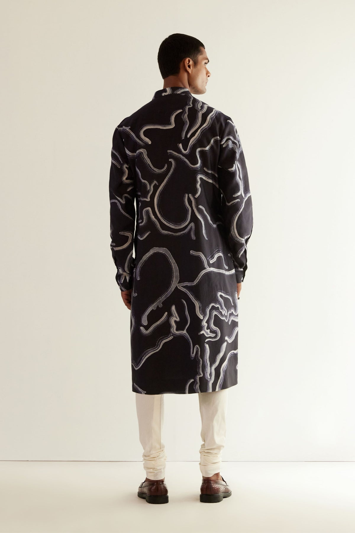 Desert Print Silk Kurta Set