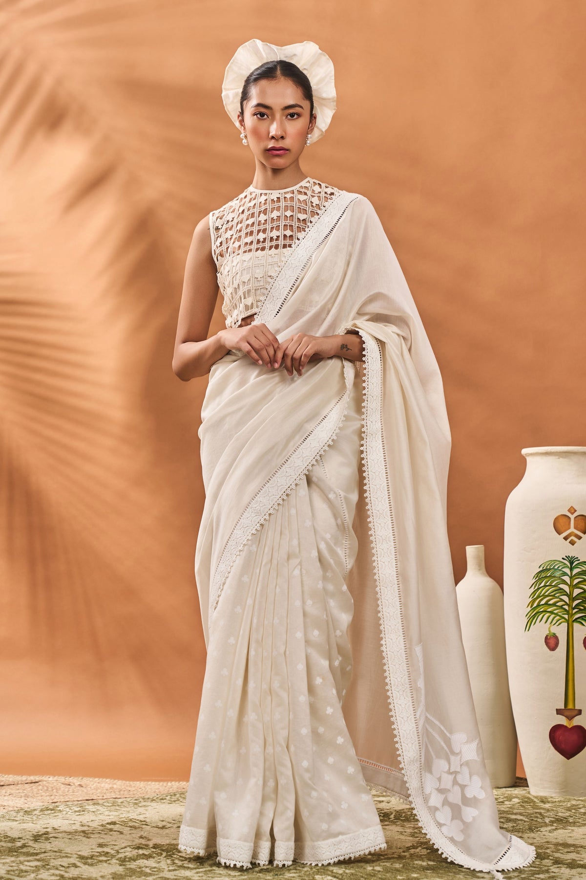 Ivory All Fours Saree