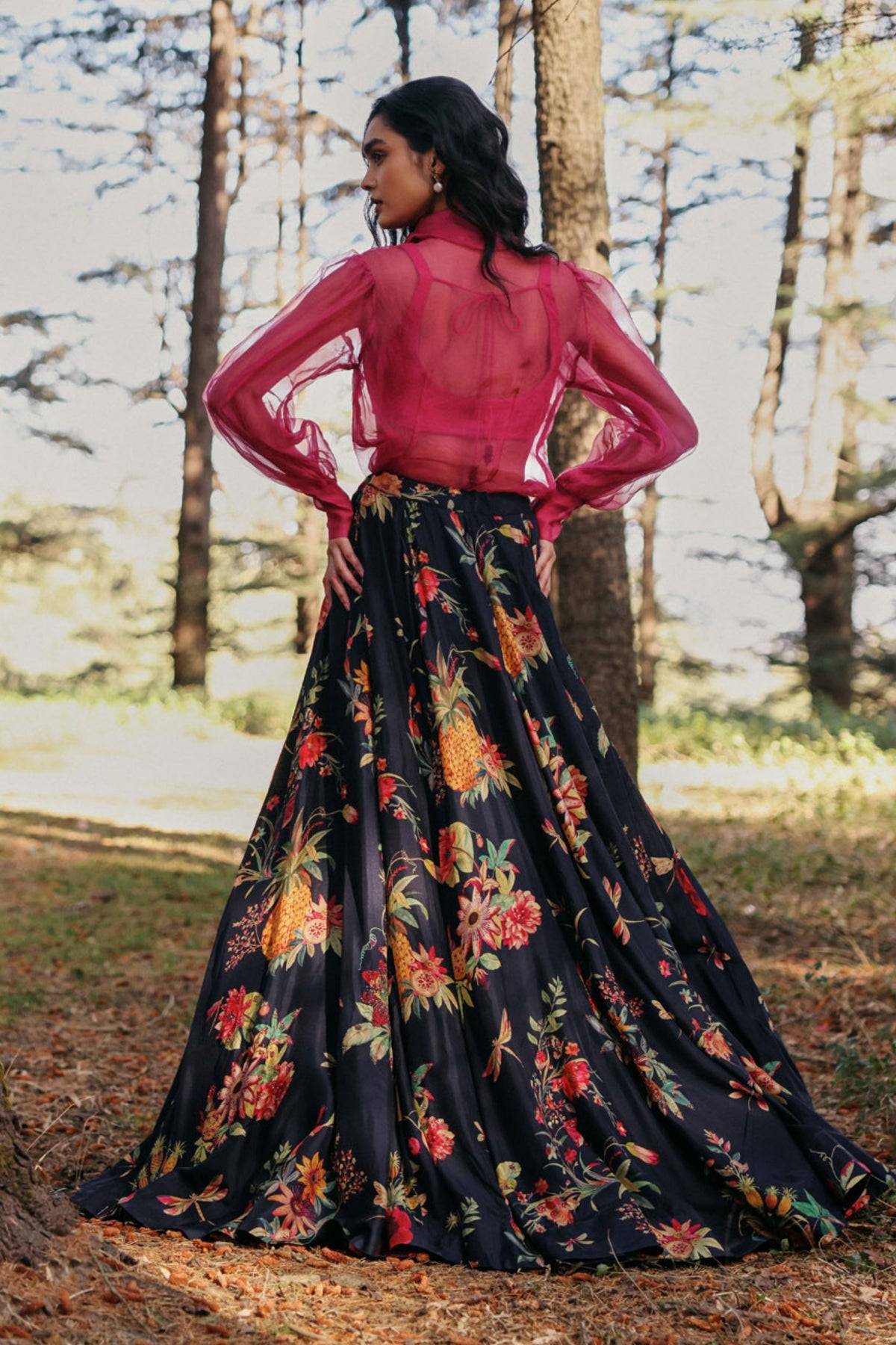 Bougainvillea Field Lehenga Set