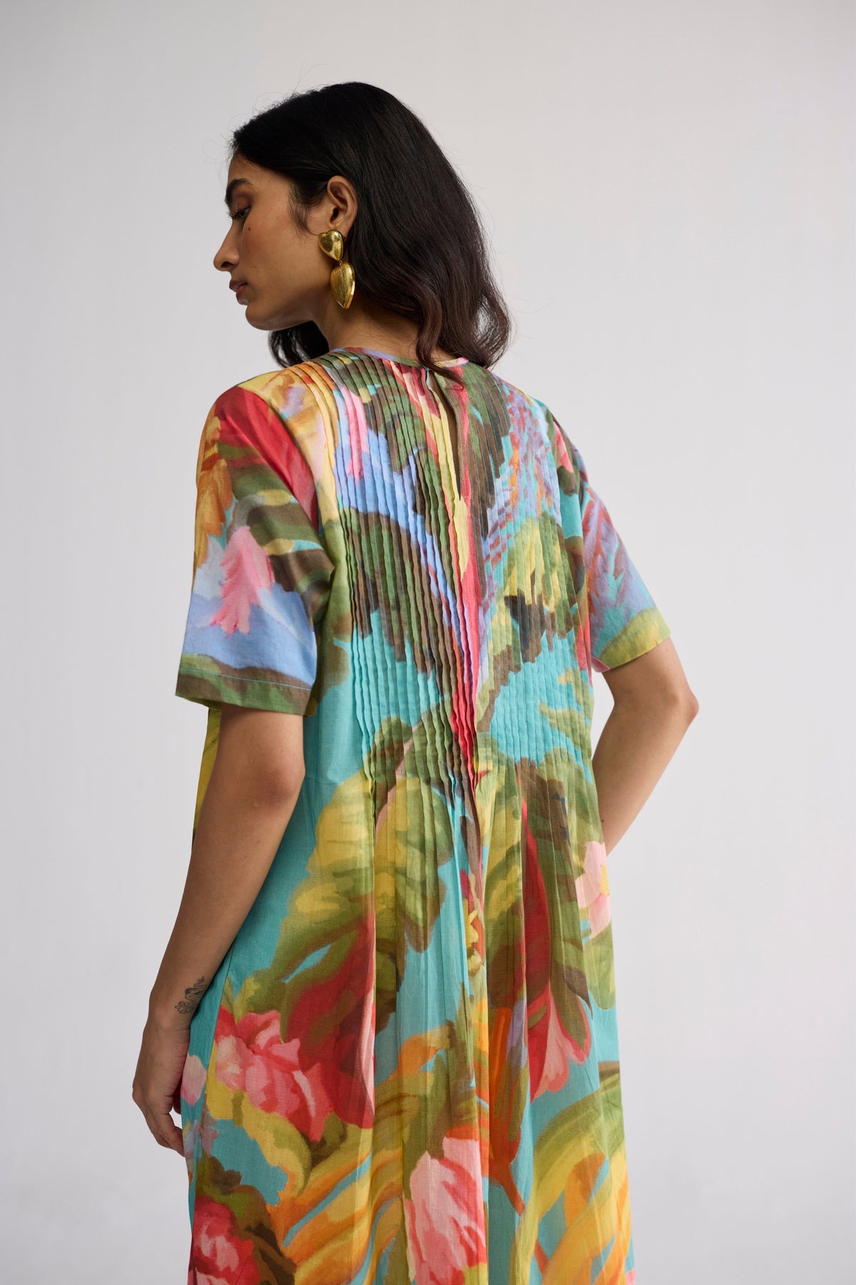 Campari Pintucks Dress