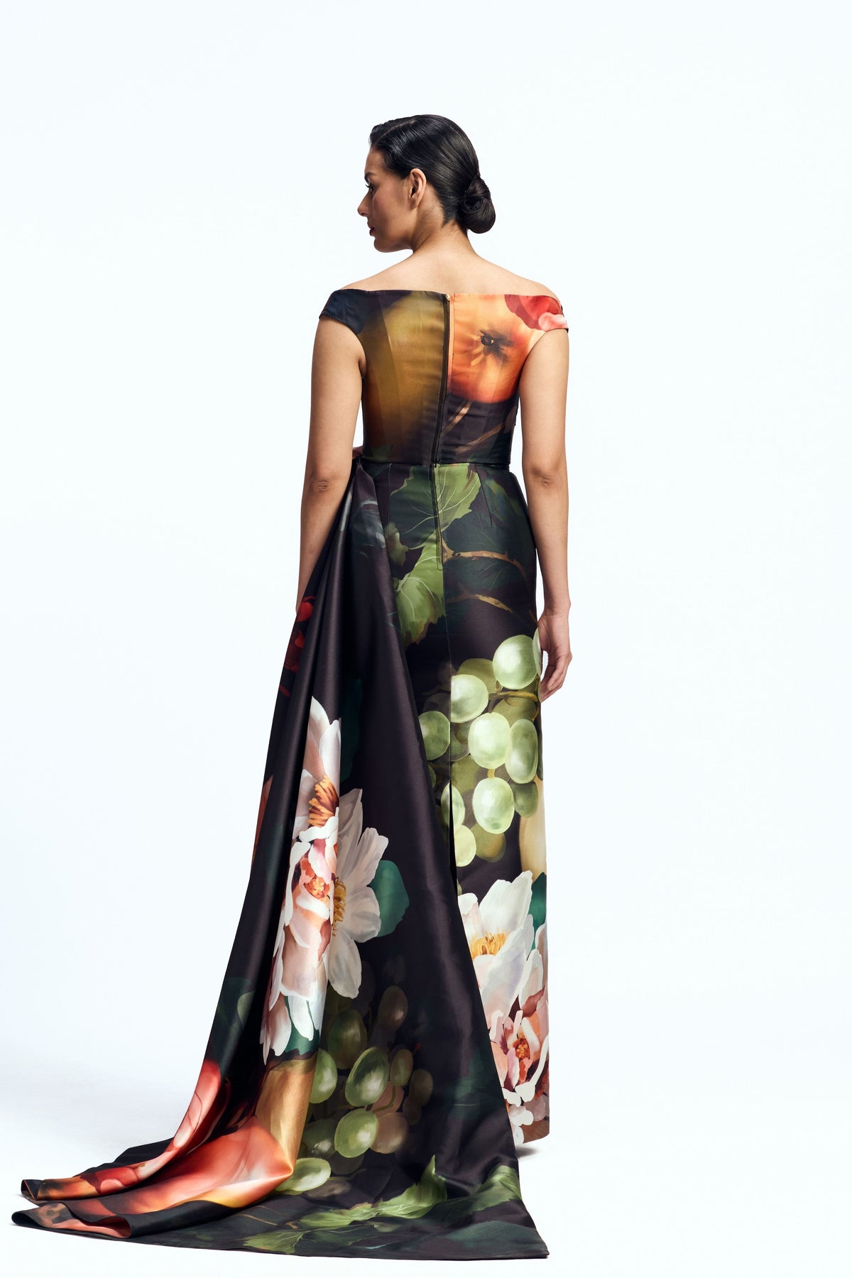 Draped Column Gown