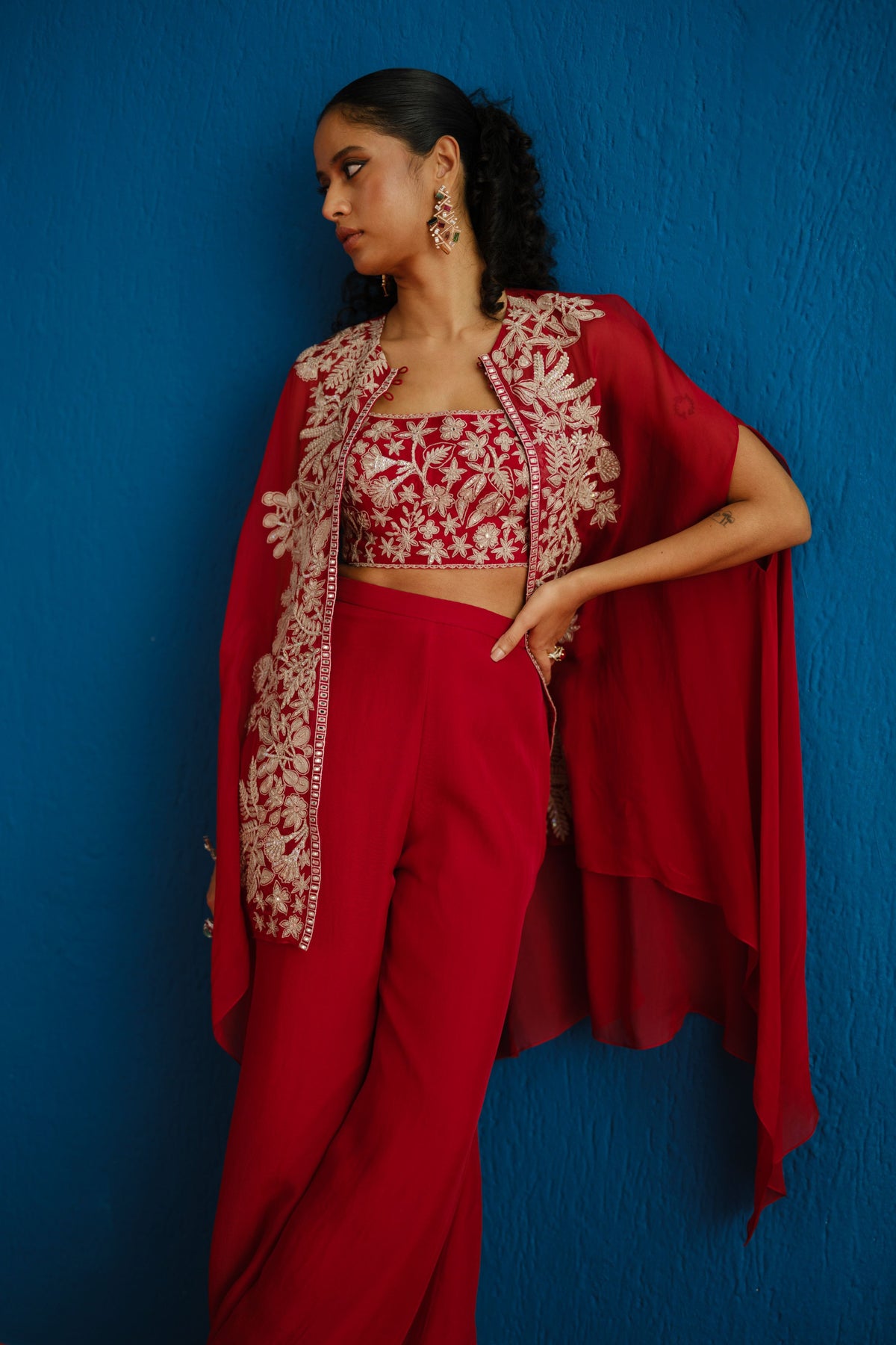 Red Aurea Pant Set