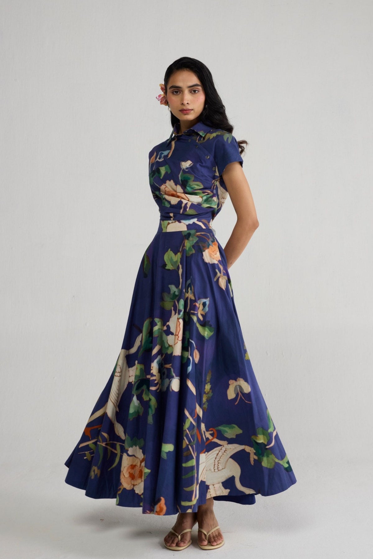 Fuji Side Buttons Dress