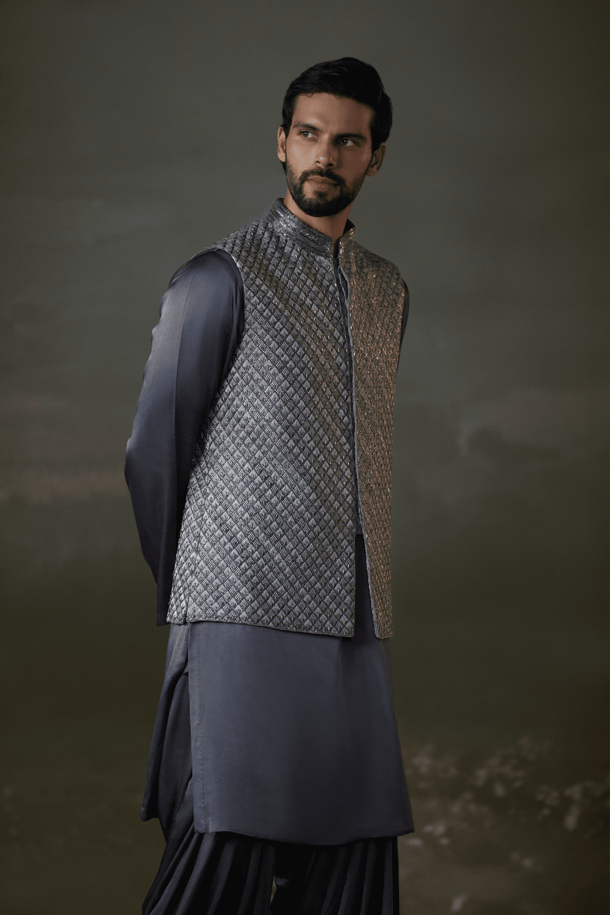 Bundi Jacket Kurta Set Set