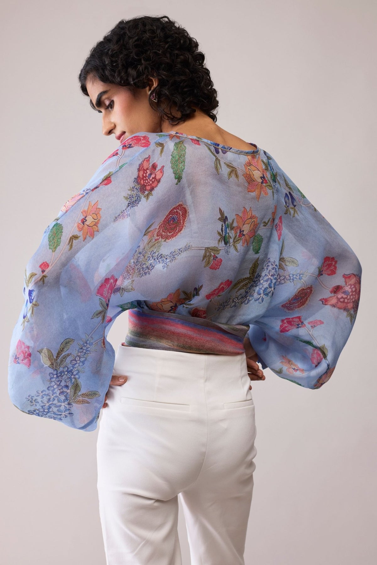 Maria Top Blue Print - Bunka - Elahe