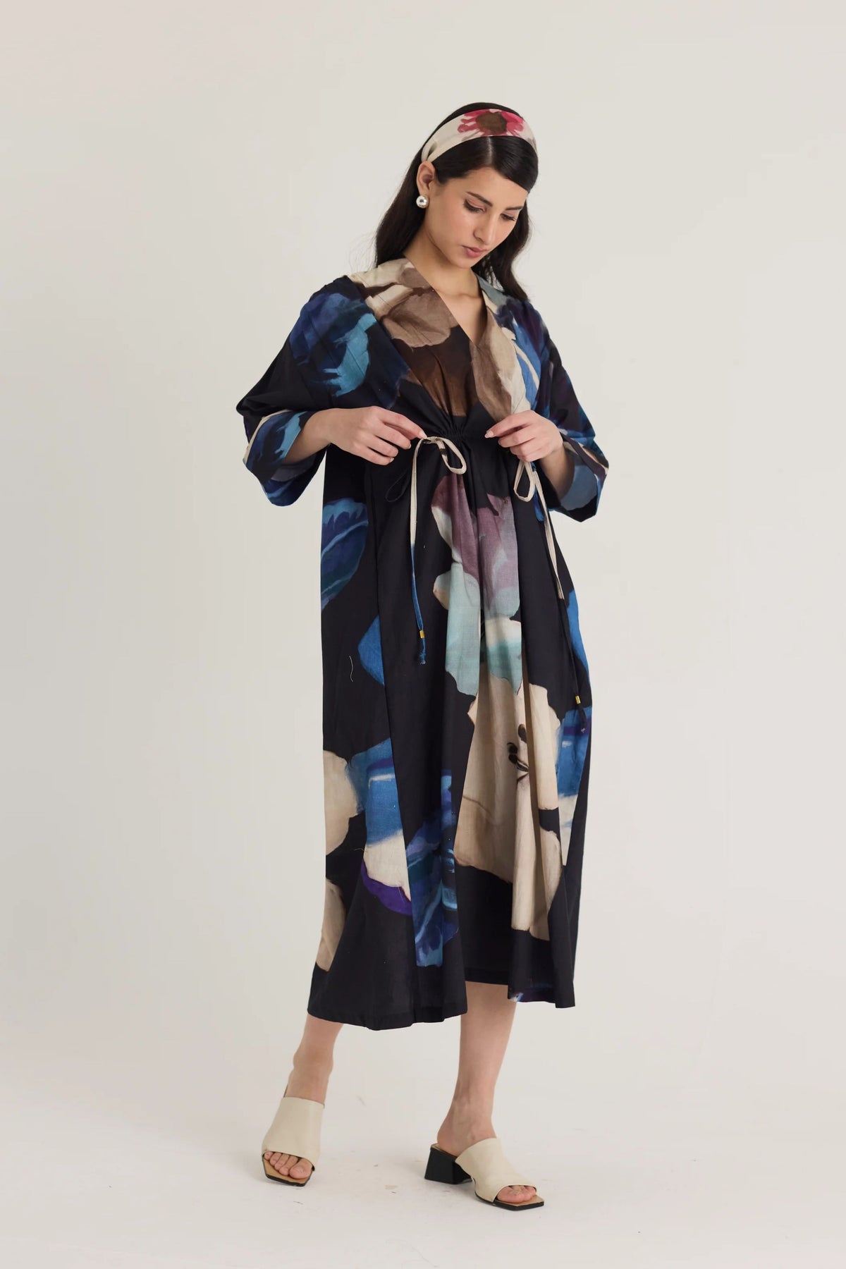Rocco Drawstring Kaftan Dress