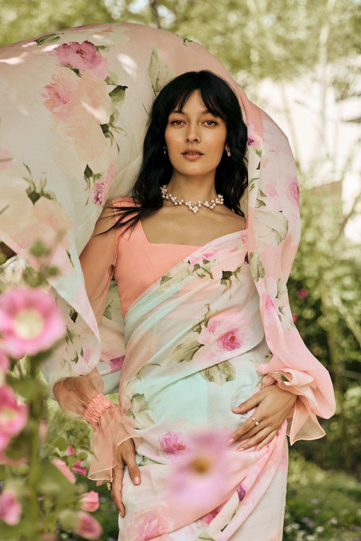 Alea Coral Reef Ombre Saree