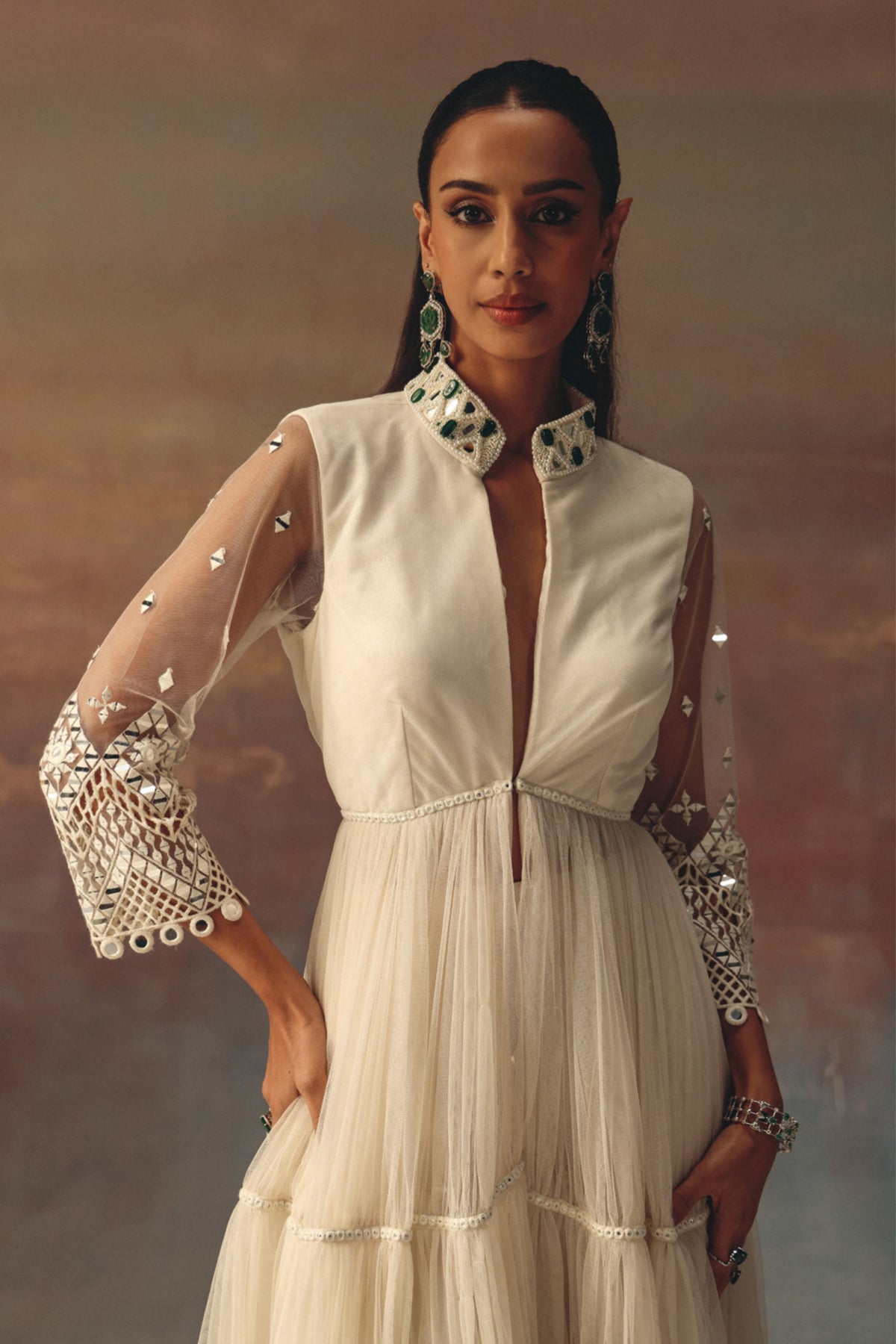 Backless Anarkali Jacket