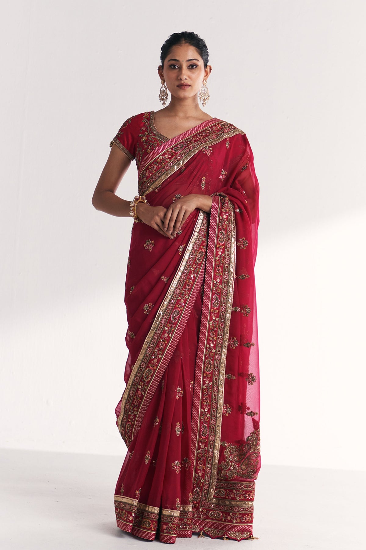 Gauri Magenta Pink Saree