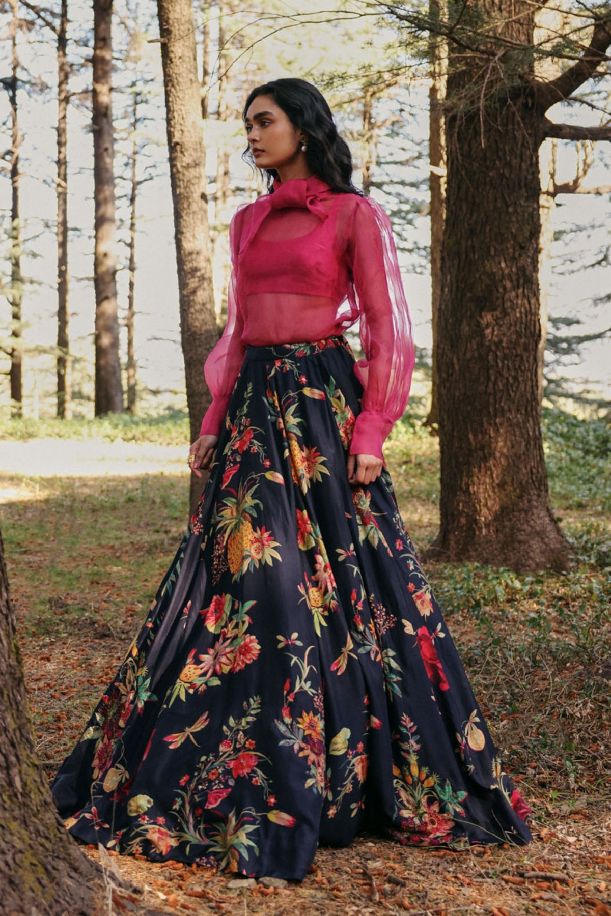 Bougainvillea Field Lehenga Set