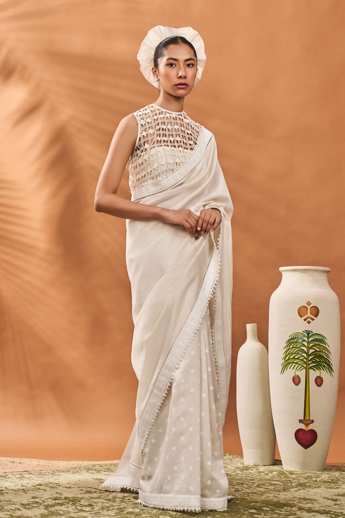 Ivory All Fours Saree