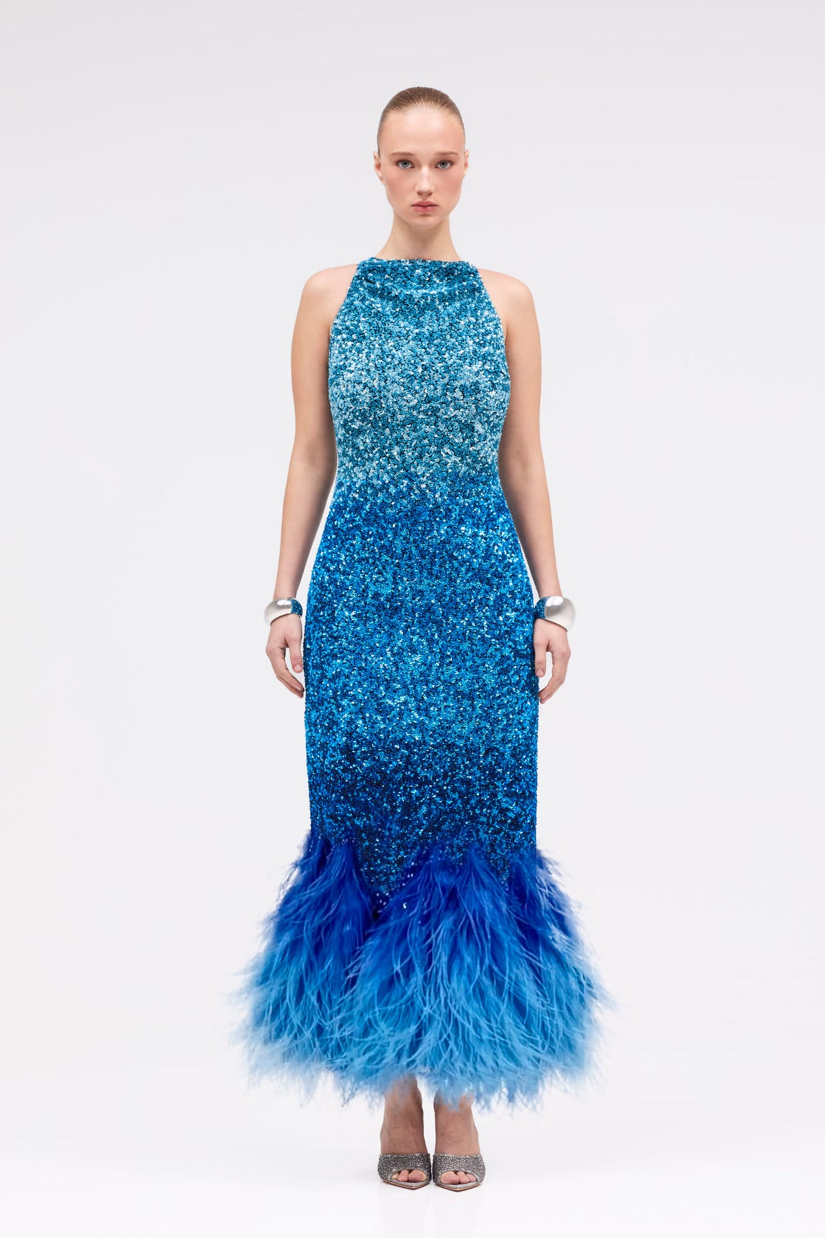 Mireille Feathers Gown