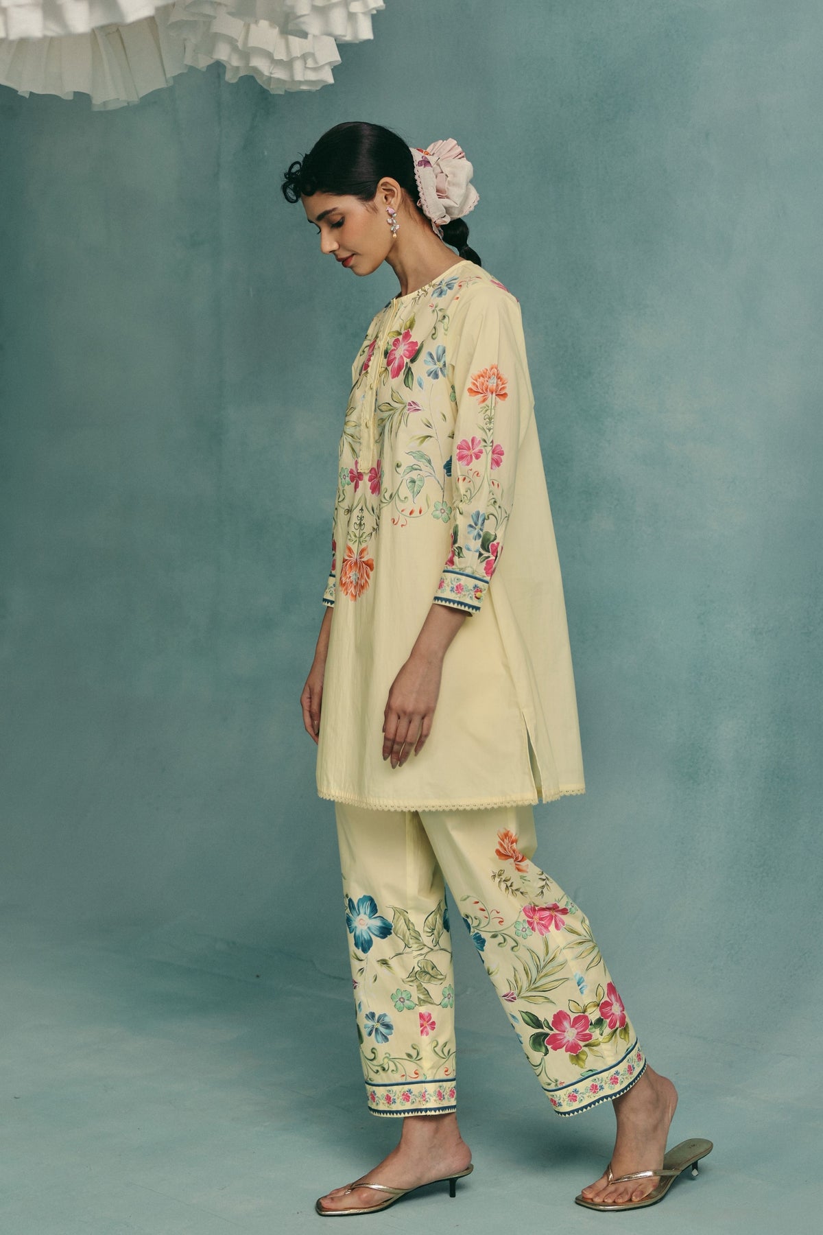 Rose Lemon Tunic Set