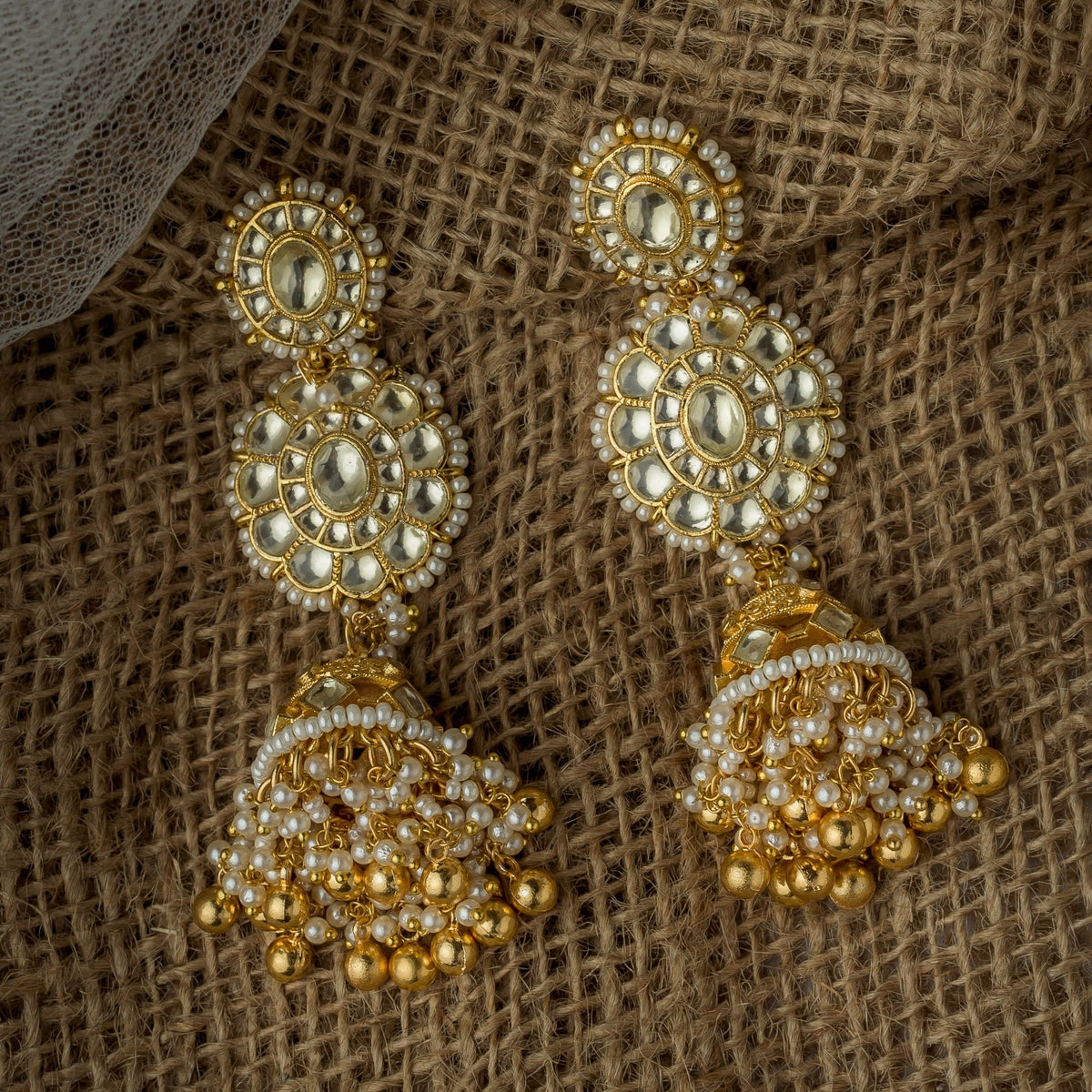 Polki Pair of Earrings