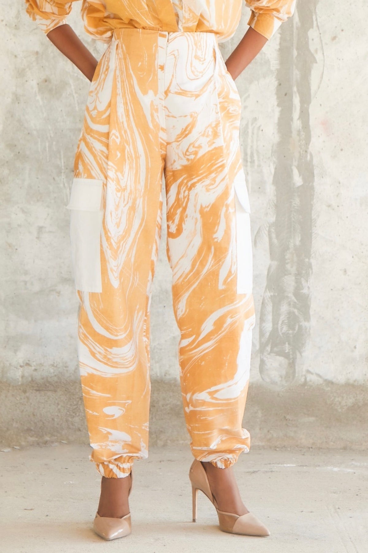 Marble Yellow Joggers