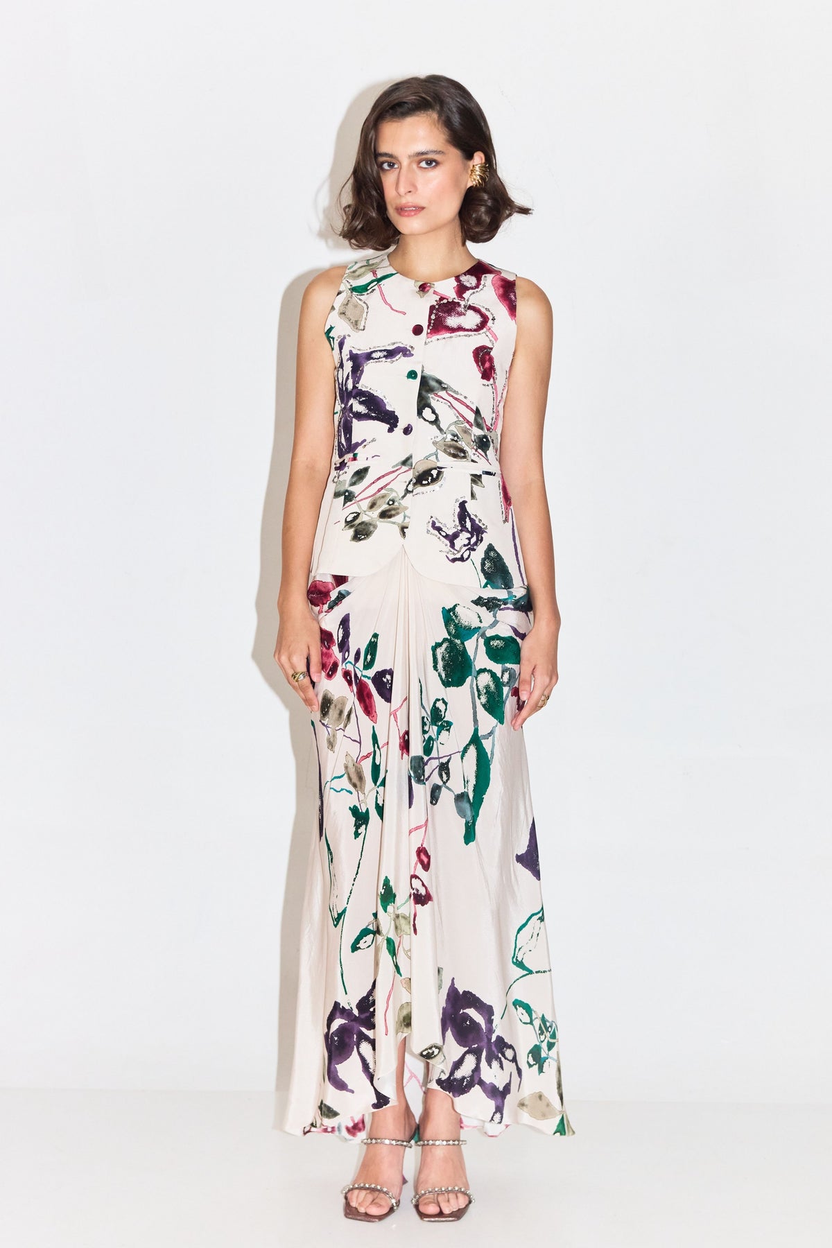 Willy Embroidered Vest With Skirt