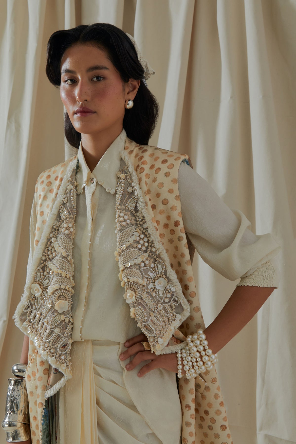 Hina Ecru Trench Coat