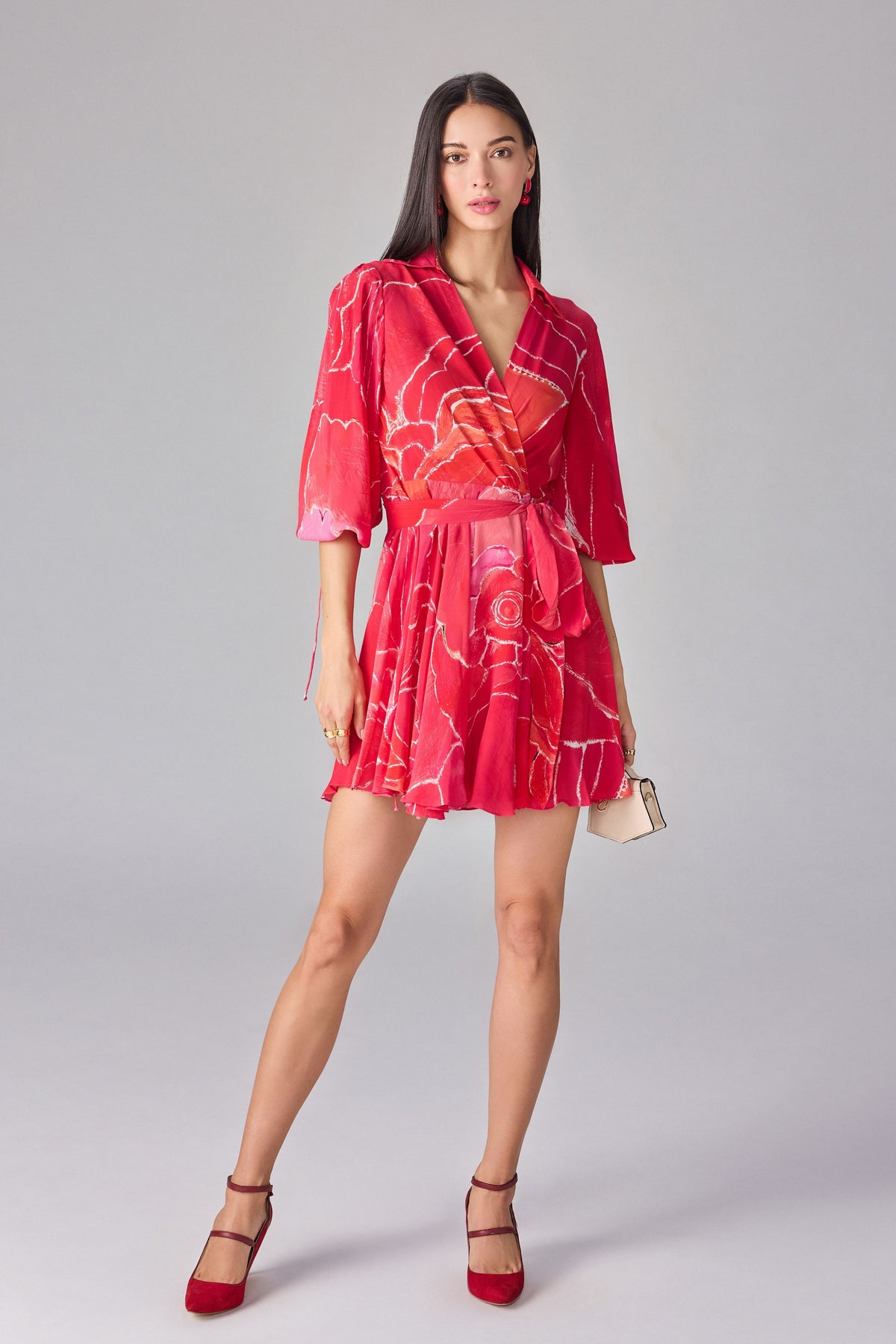 Pink Scratch Flower Faye Dress