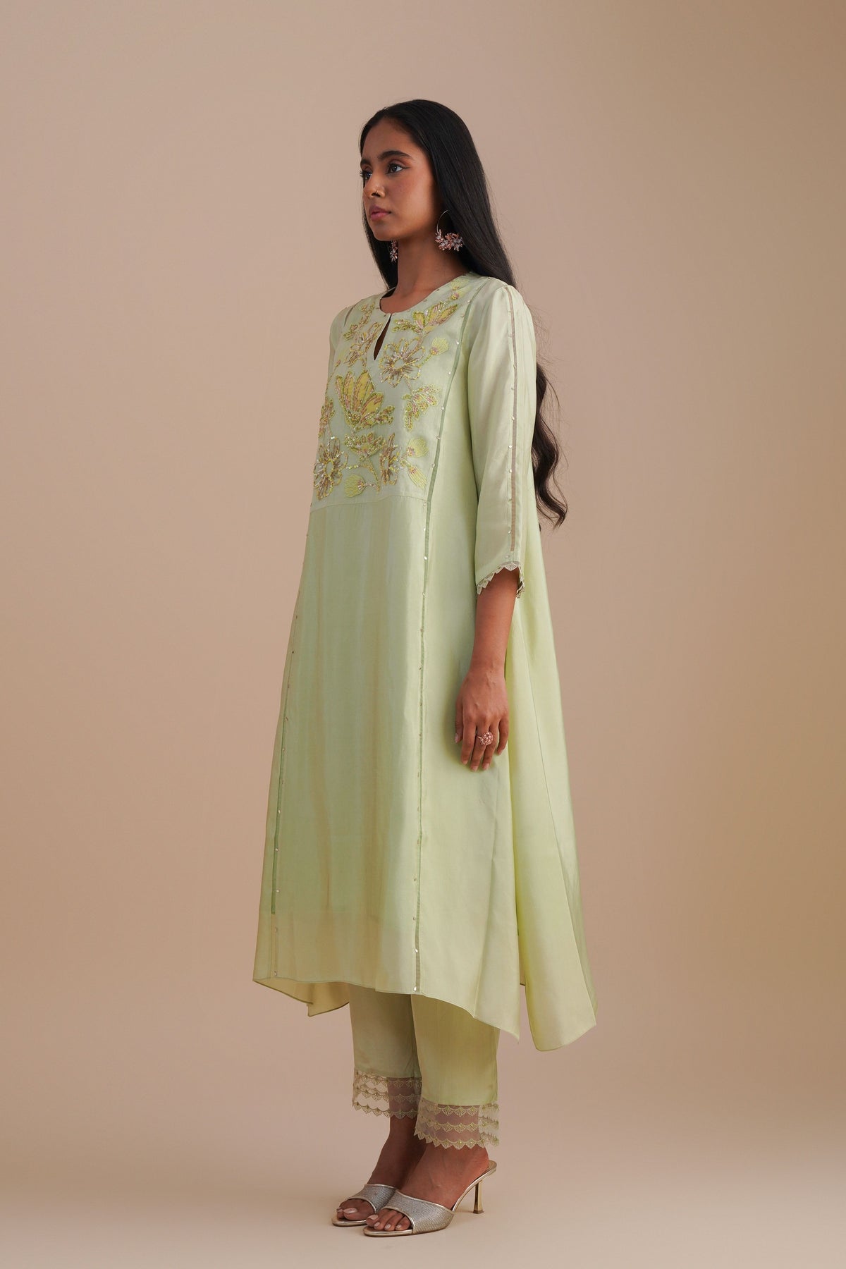 Mist Applique Kurta Set