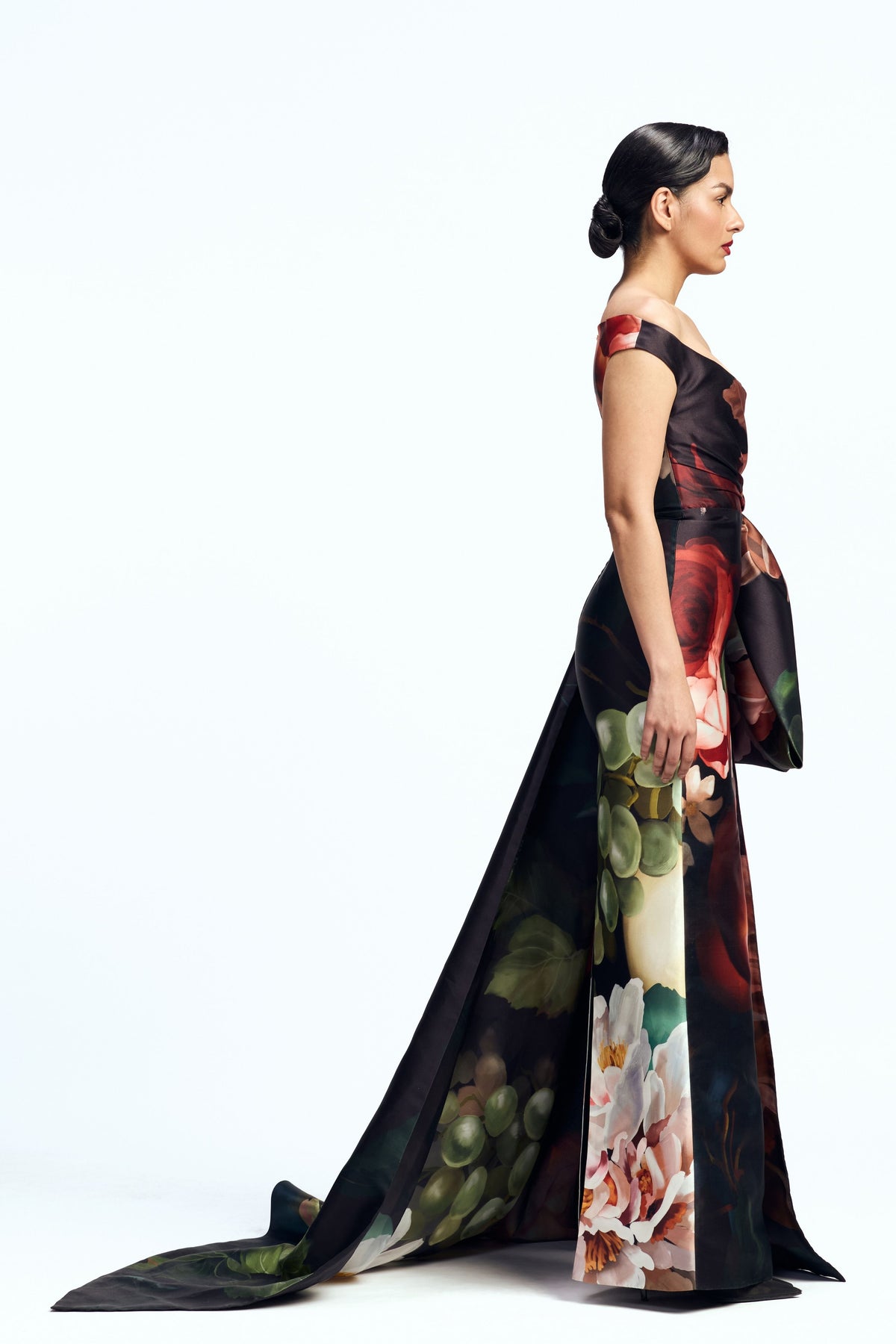 Draped Column Gown