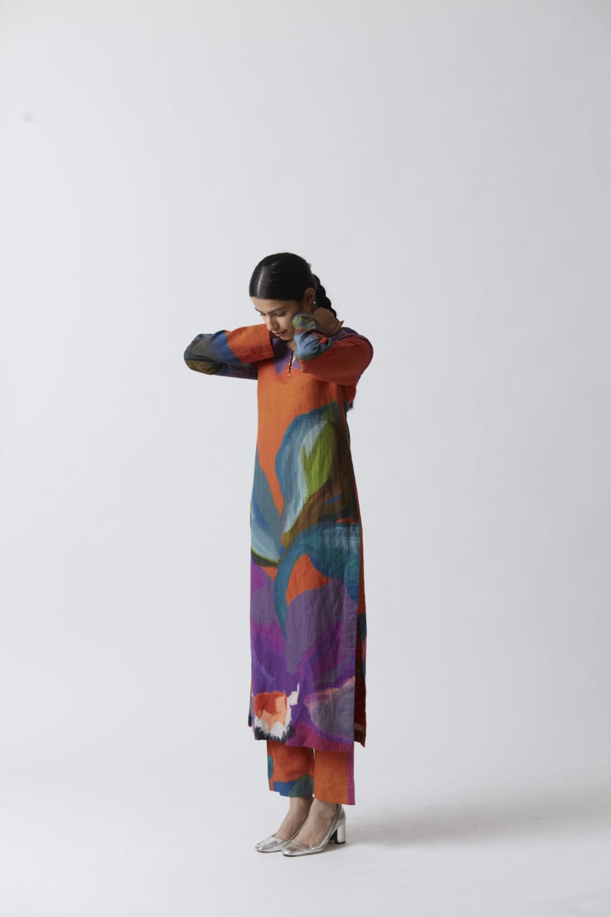 Amethyst Linen Kurta Set