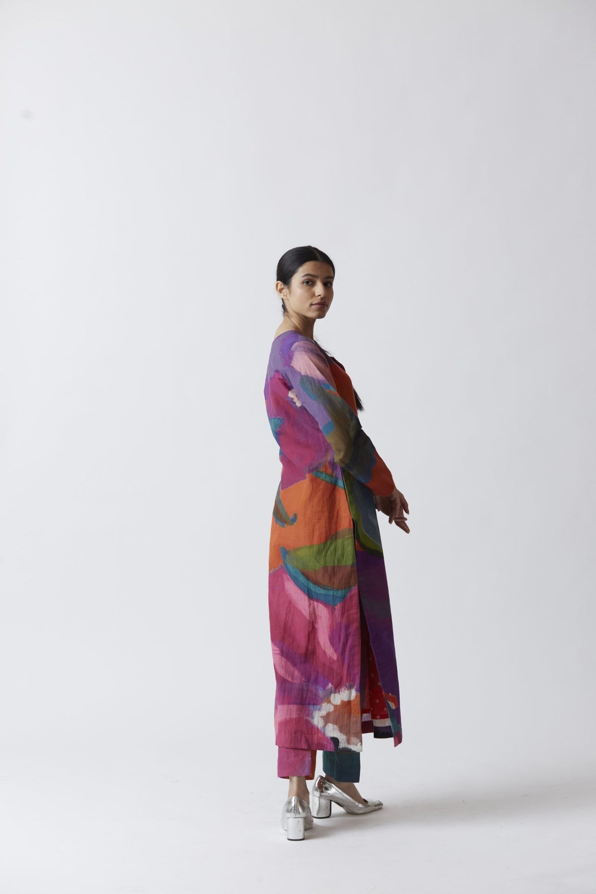 Amethyst Linen Kurta Set
