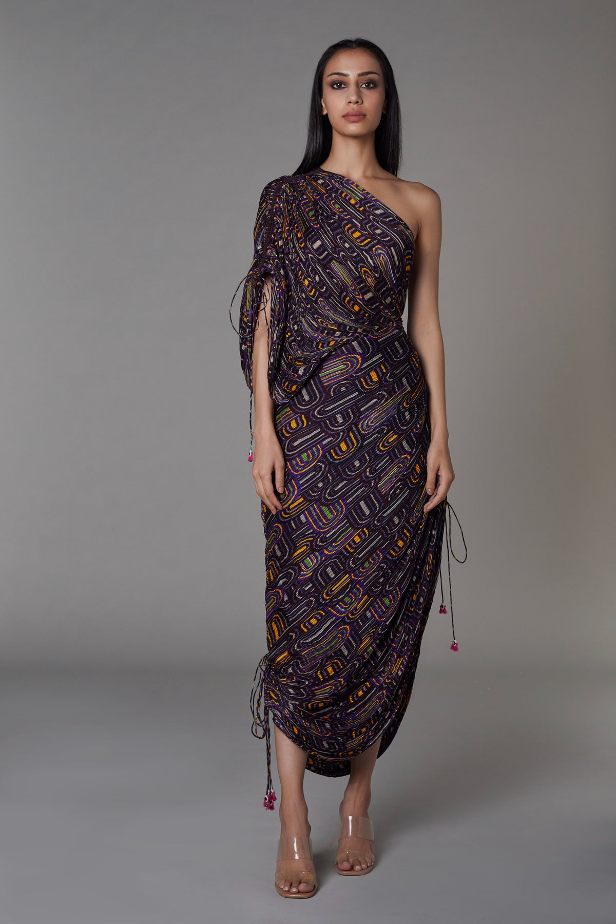 Purple sari dress