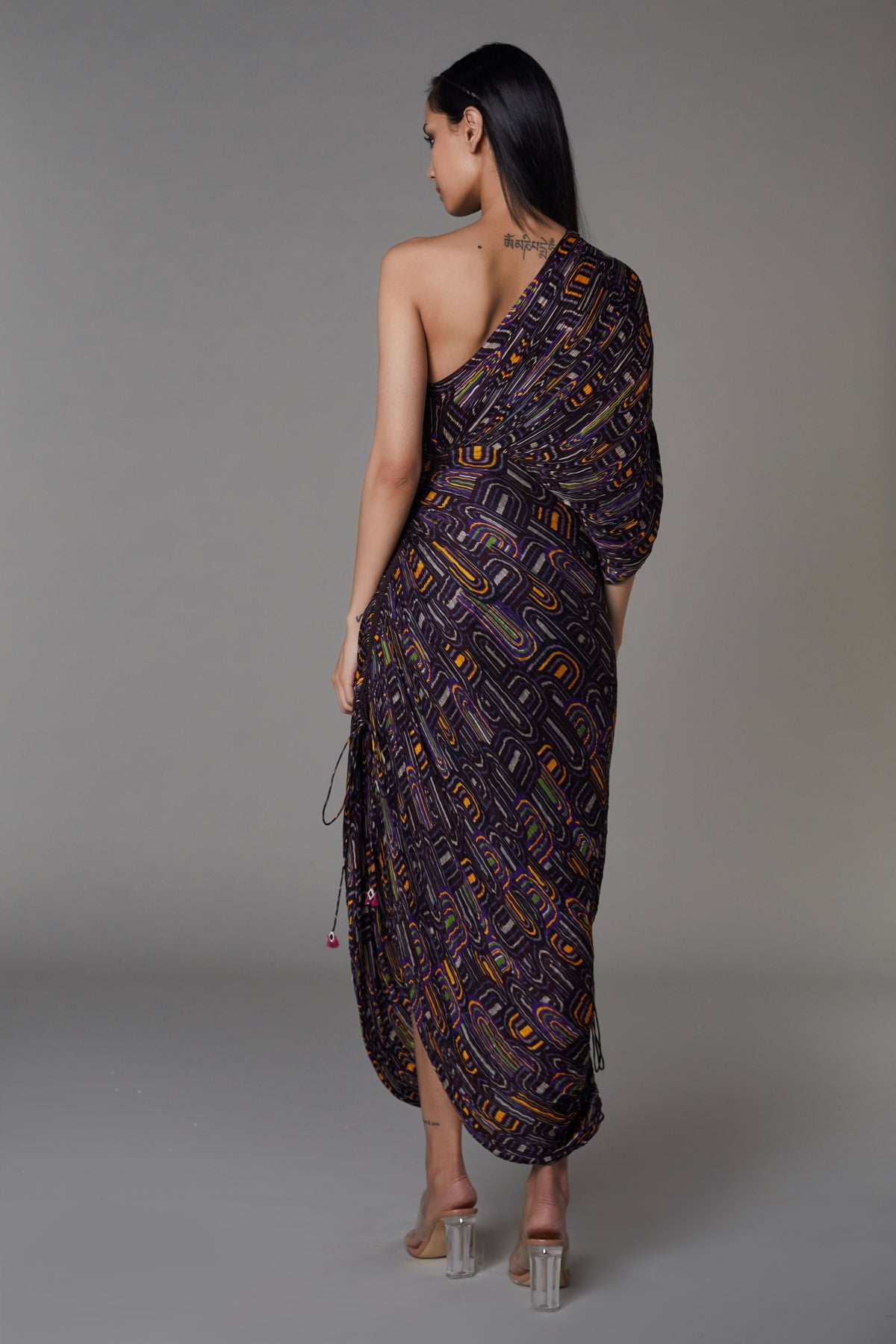 Purple sari dress