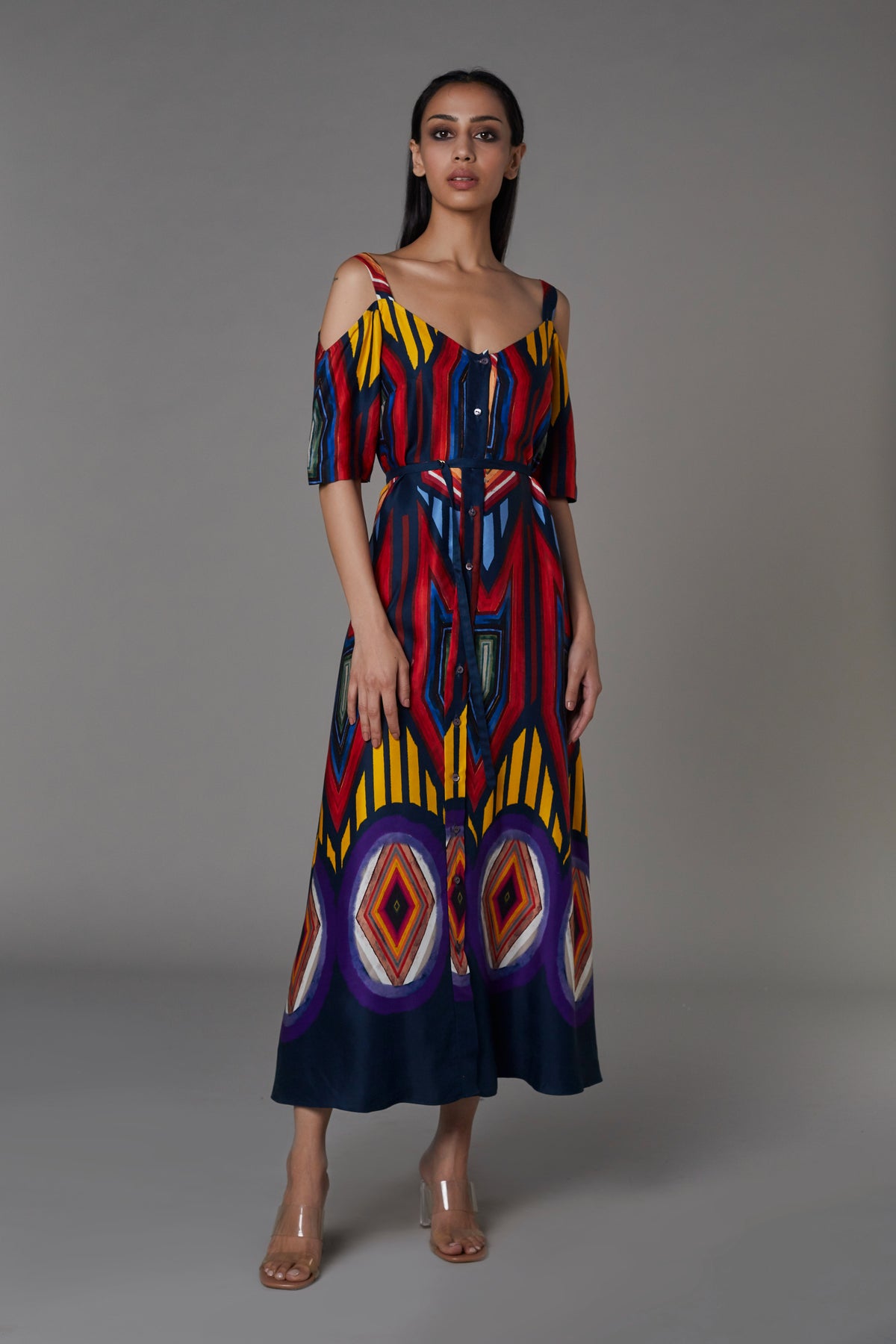 Afghani circle print summer frock