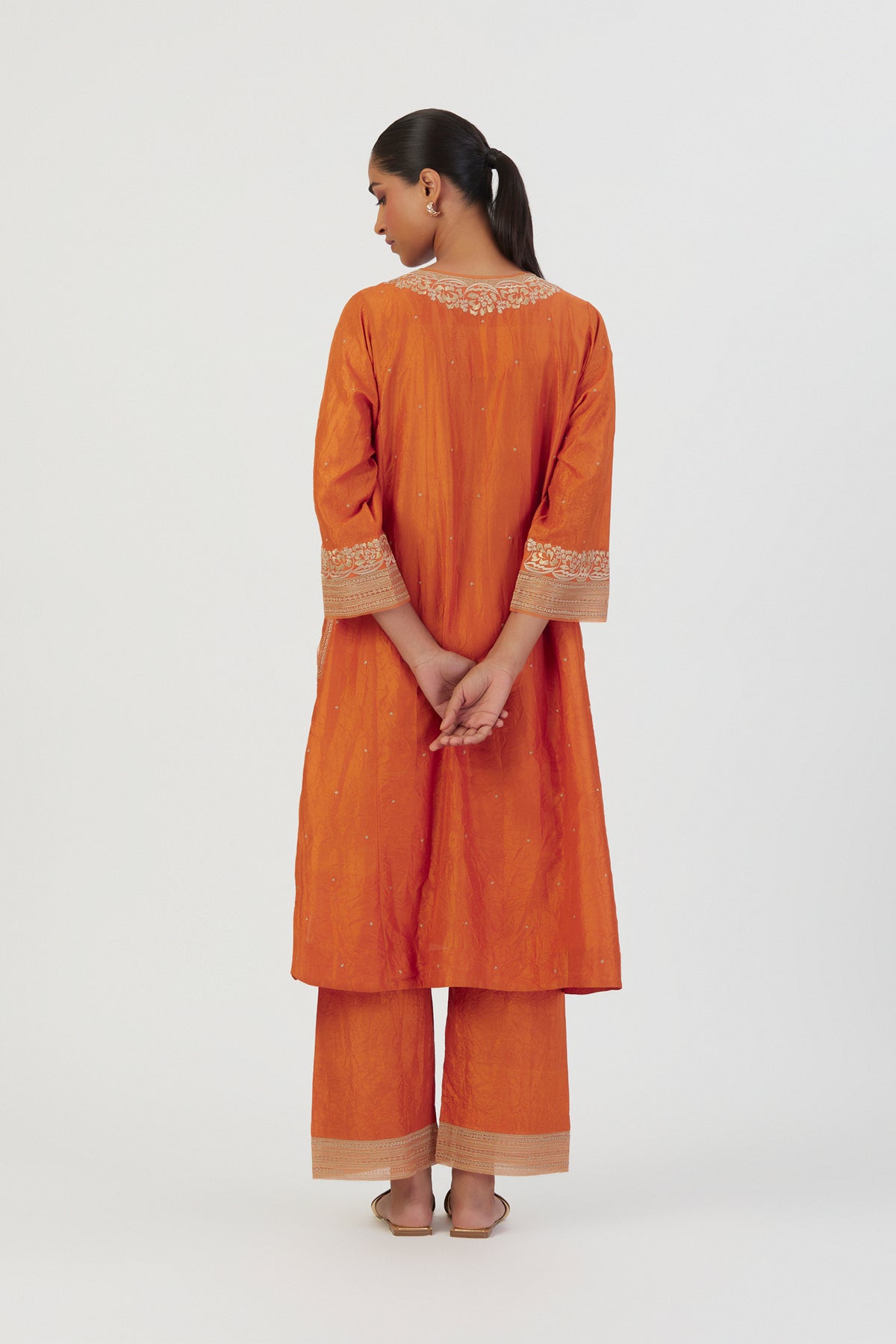 Orange Zehra Kurta Set