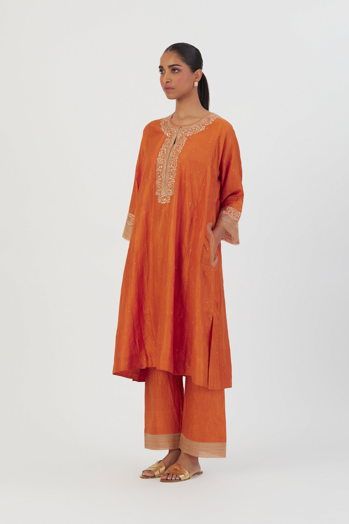 Orange Zehra Kurta Set