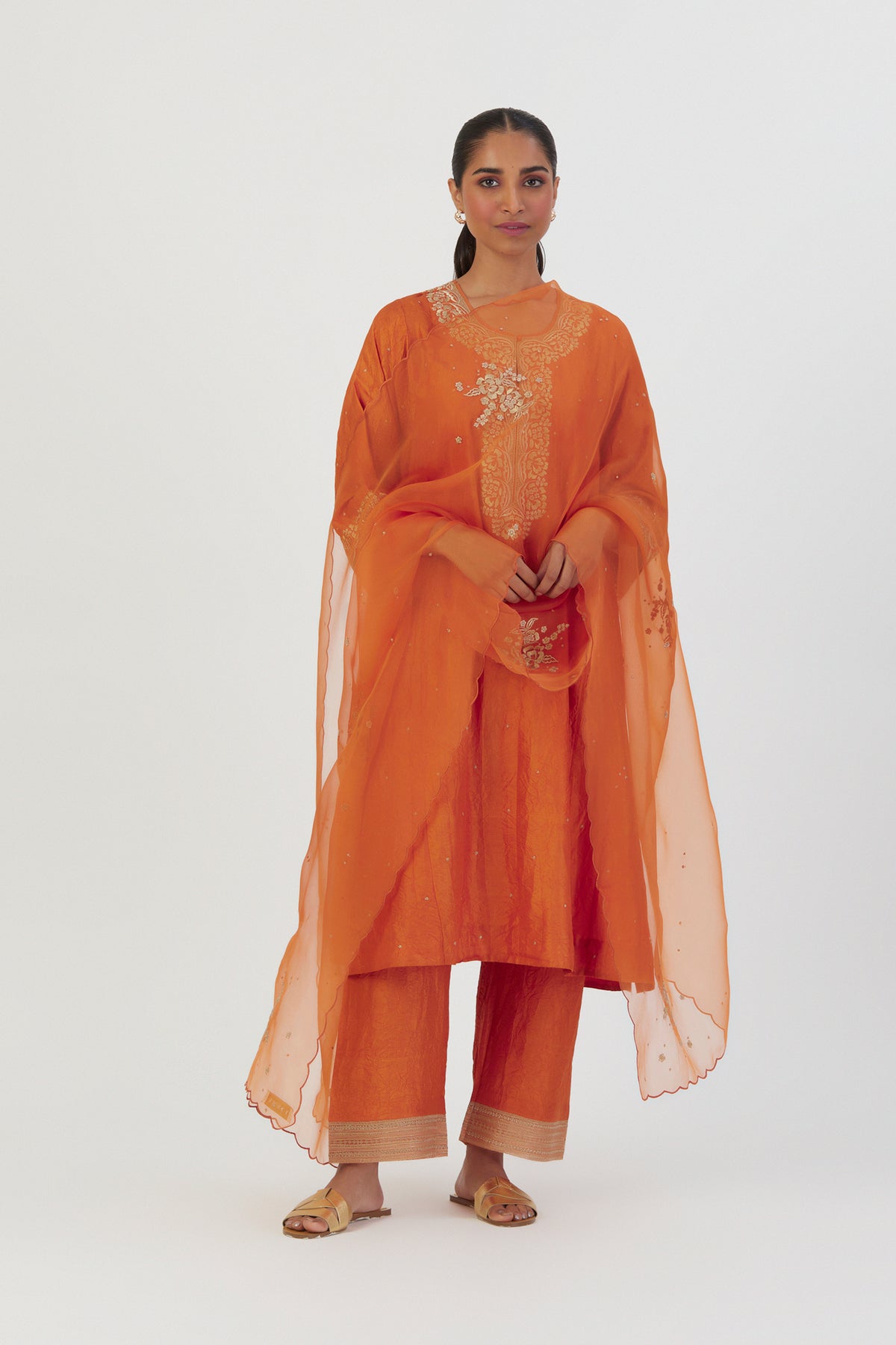 Orange Zehra Kurta Set