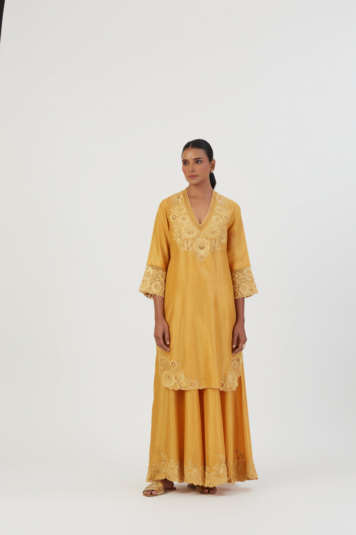 Yellow Isha Sharara Set