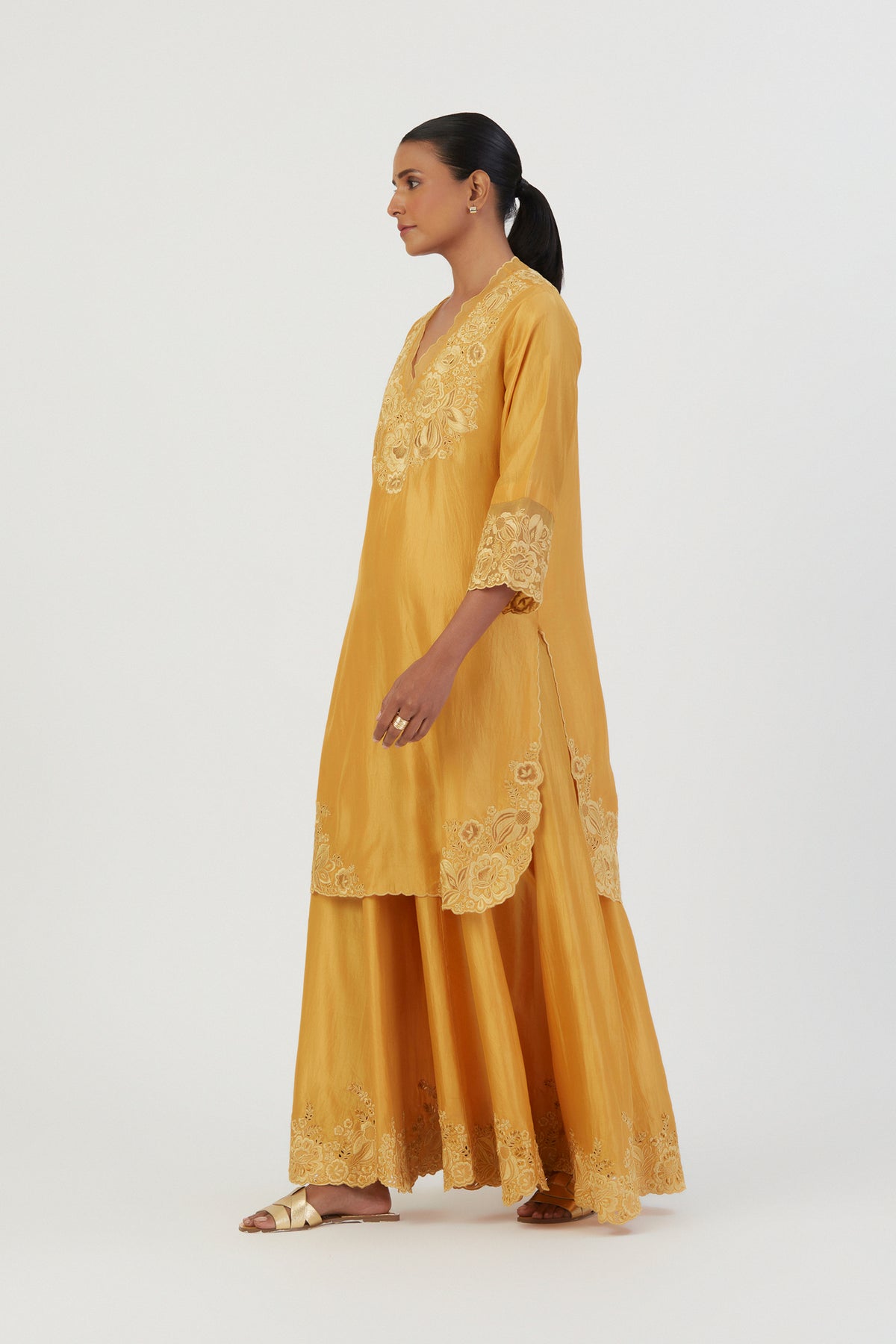 Yellow Isha Sharara Set