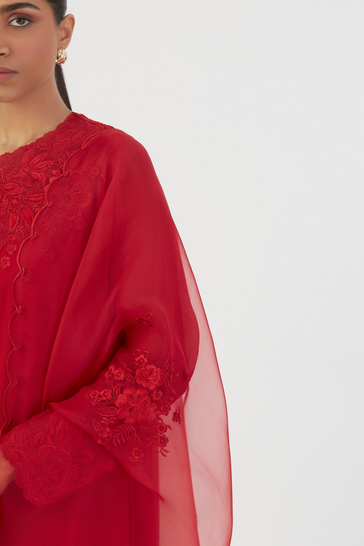 Red Nira Dupatta