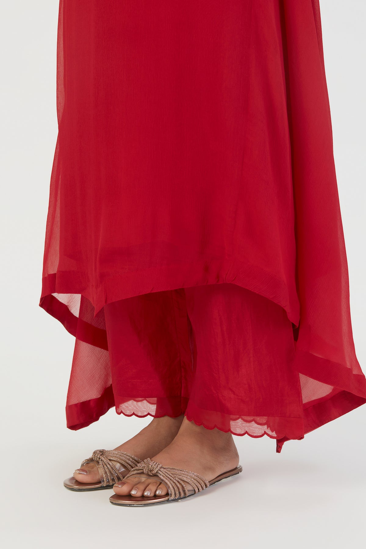 Red Mehar Kurta Set