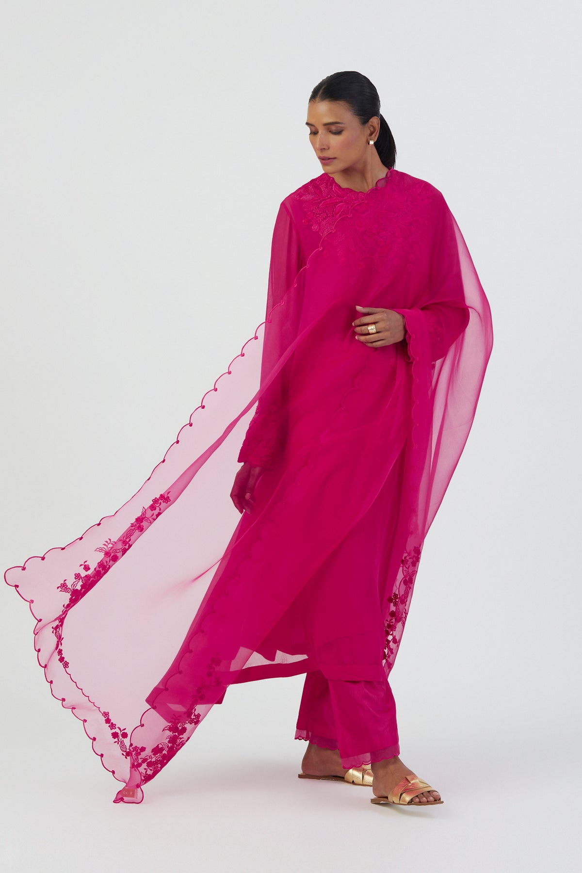 Fuschia Mehar Kurta Set