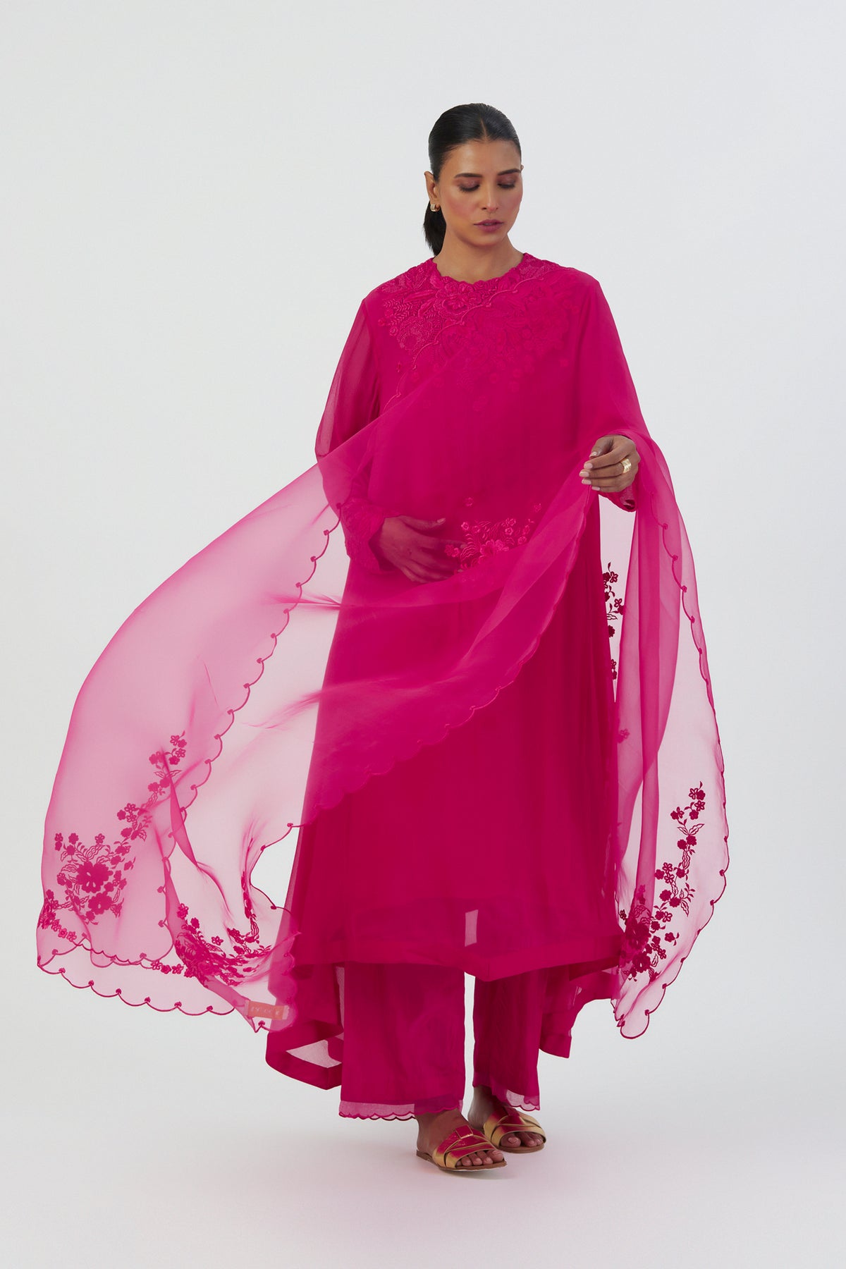 Fushia Nira Dupatta