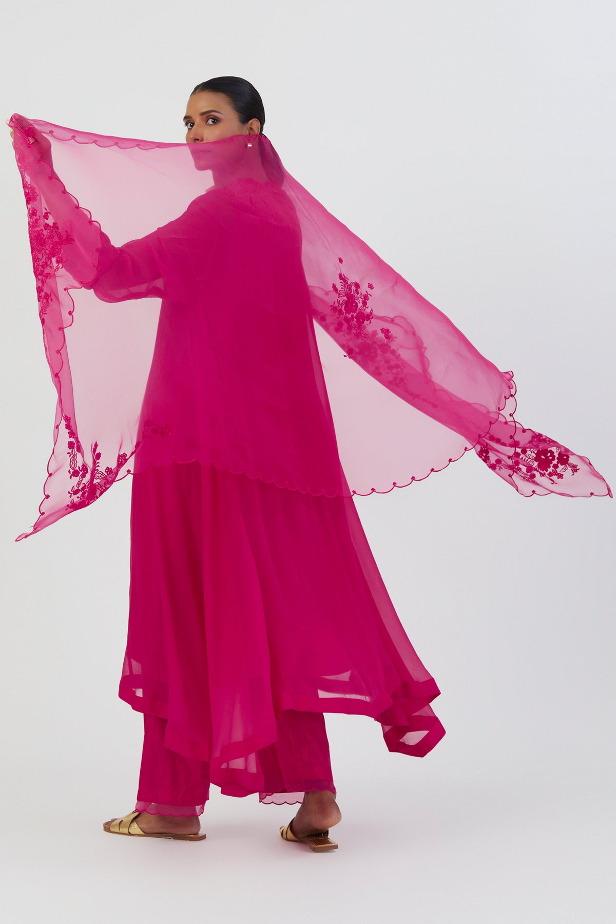 Fushia Nira Dupatta