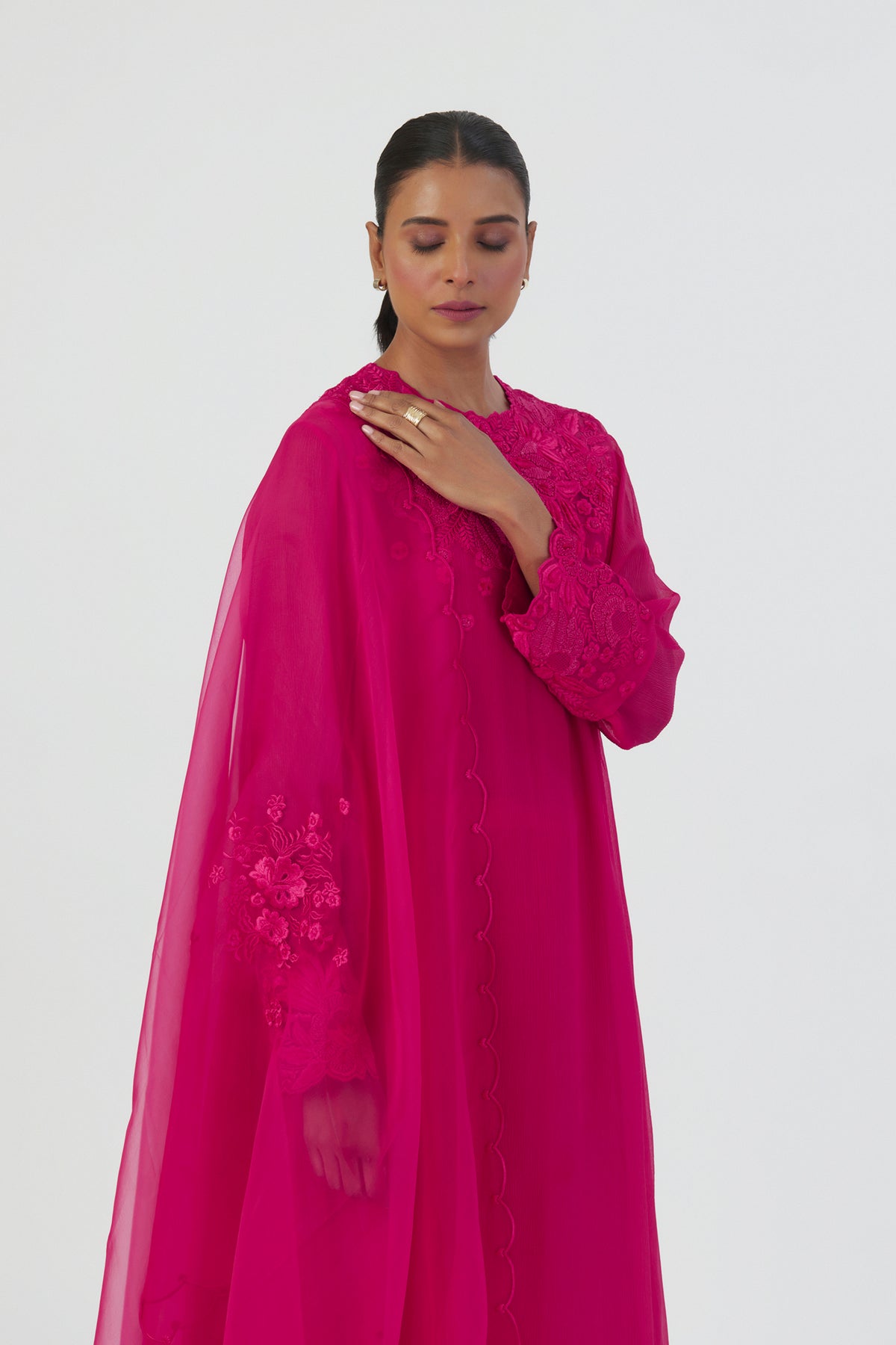 Fushia Nira Dupatta