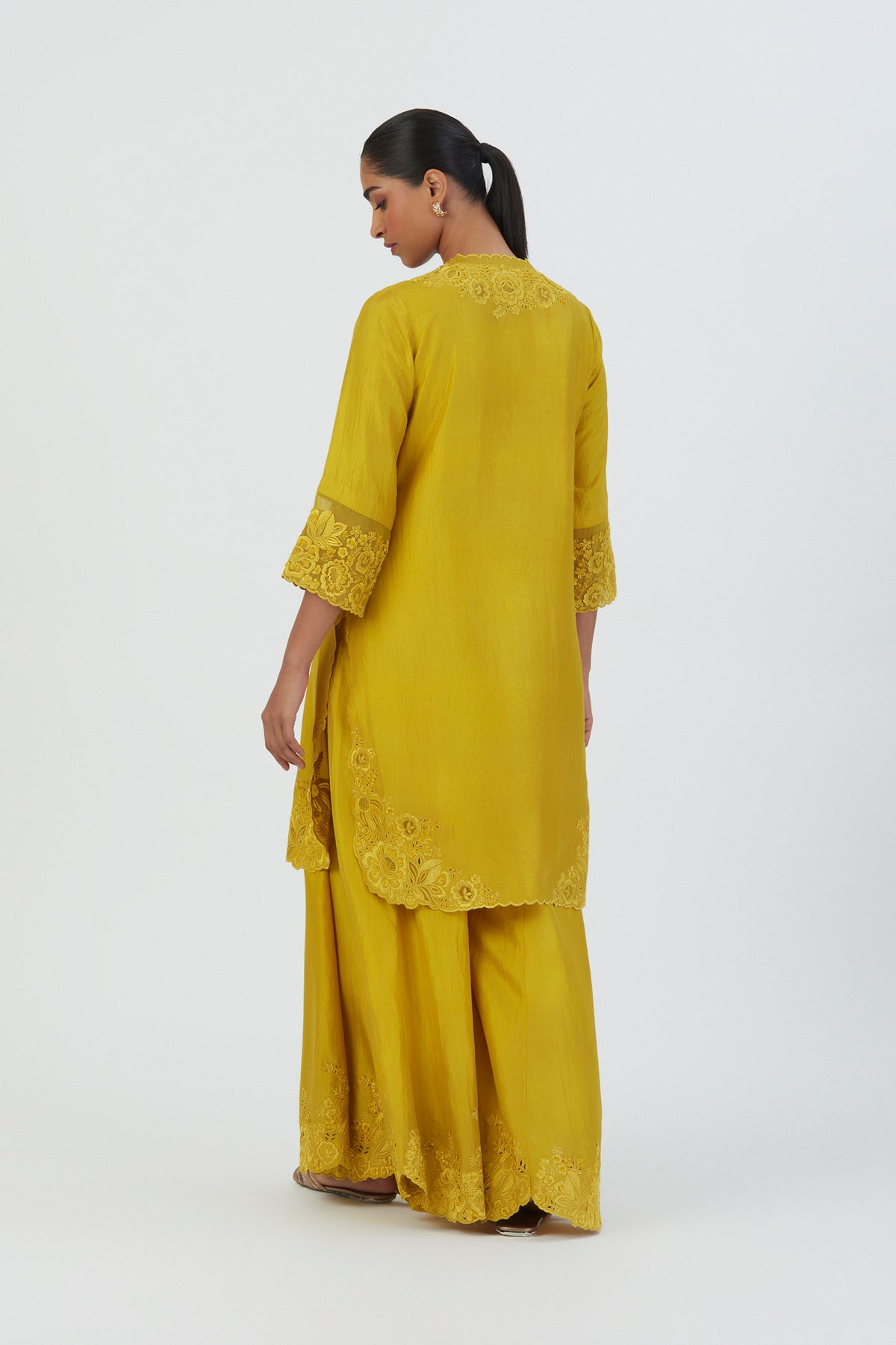 Yellow Silk Isha Sharara Set