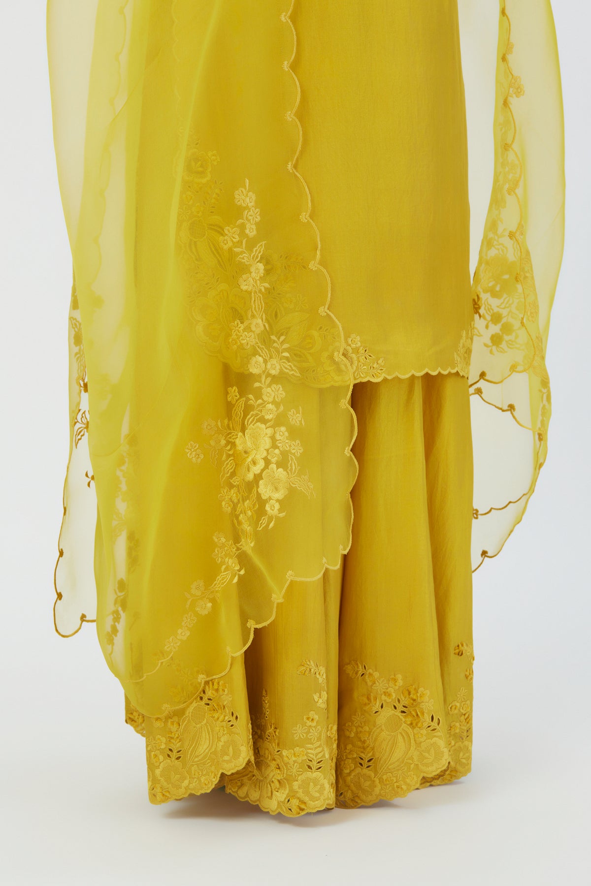 Lime Yellow Nira Dupatta