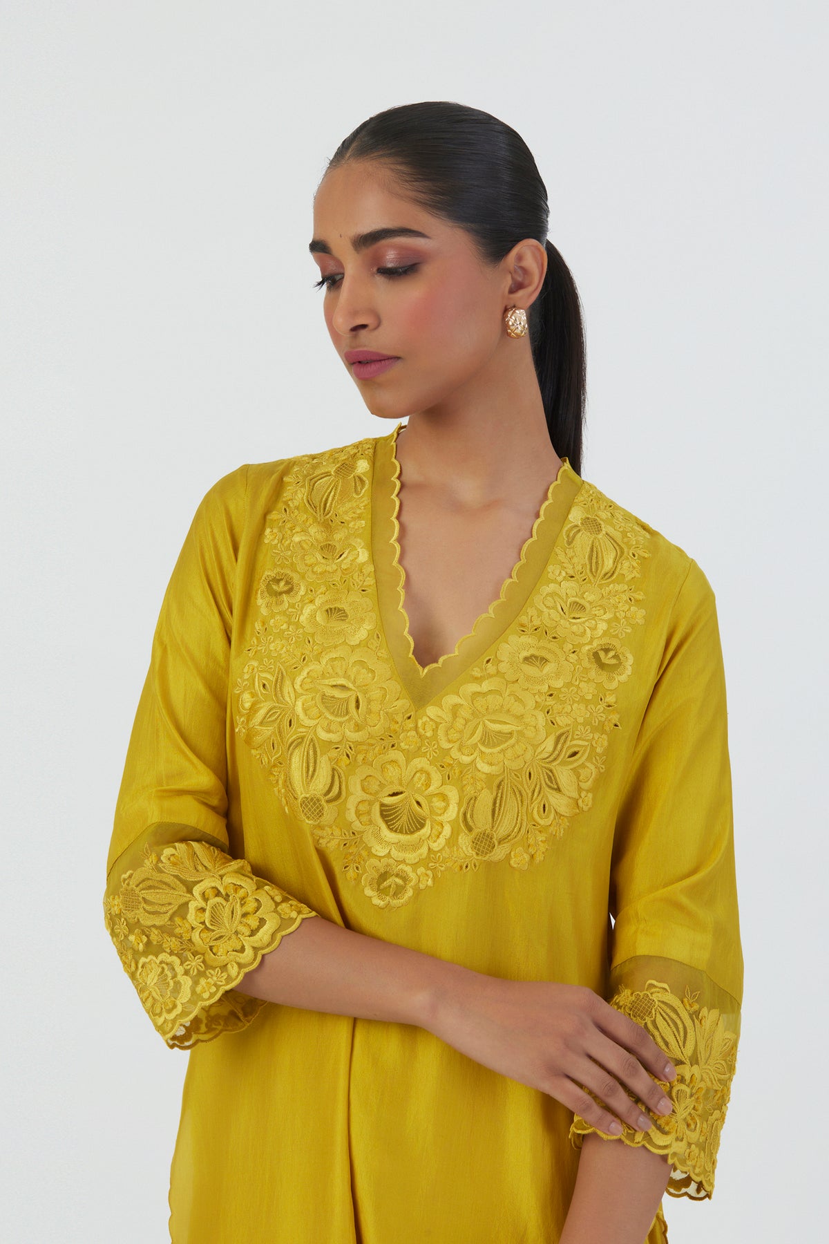 Yellow Silk Isha Sharara Set