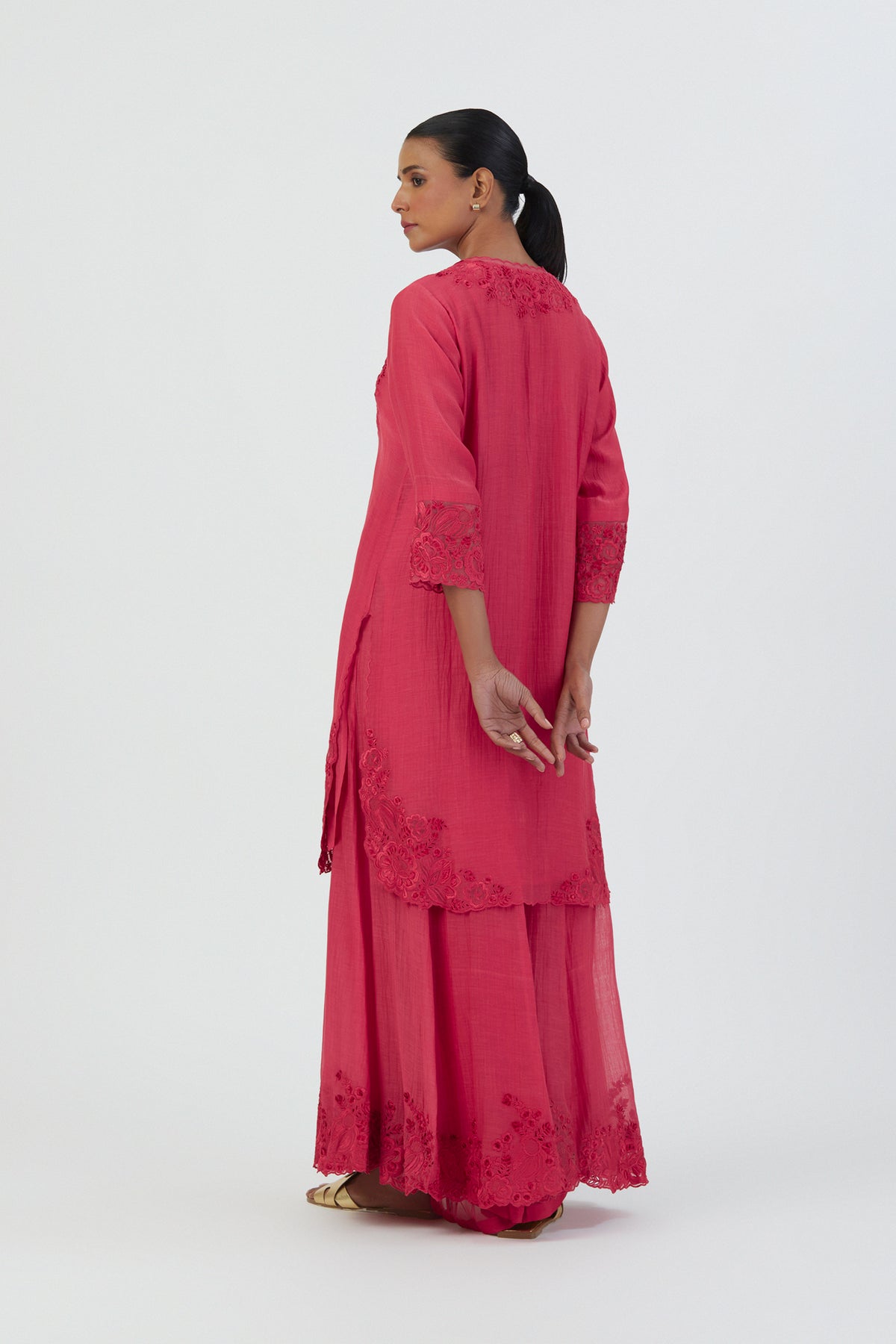 Fuschia Isha Sharara Set