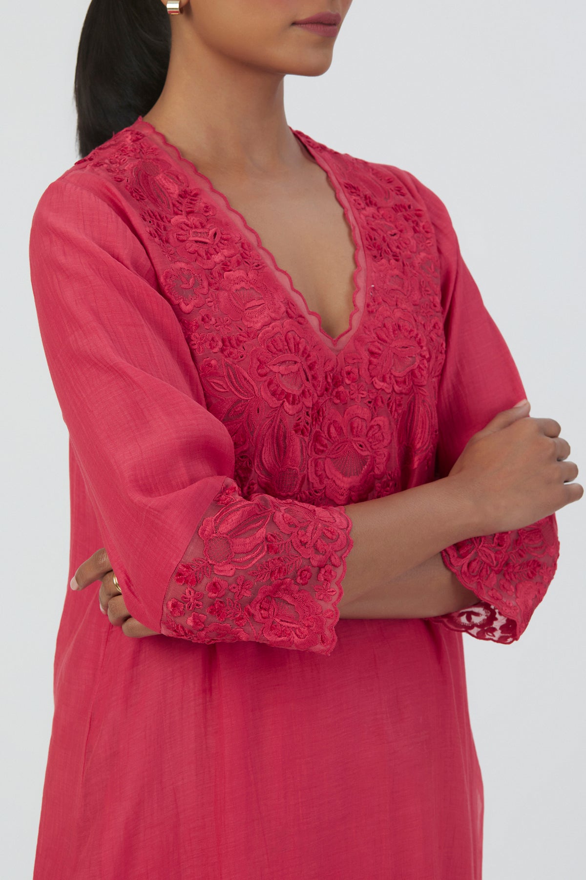 Fuschia Isha Sharara Set