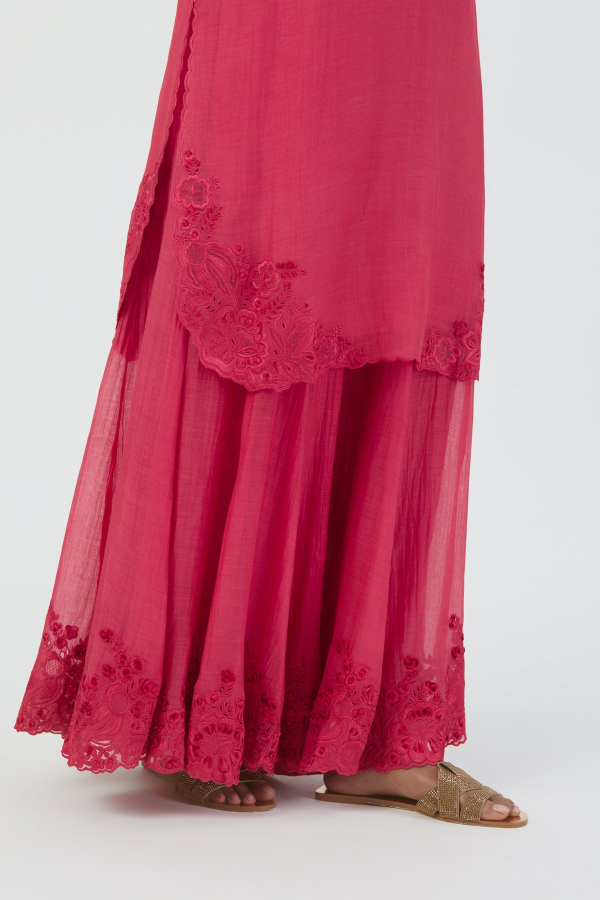 Fuschia Isha Sharara Set